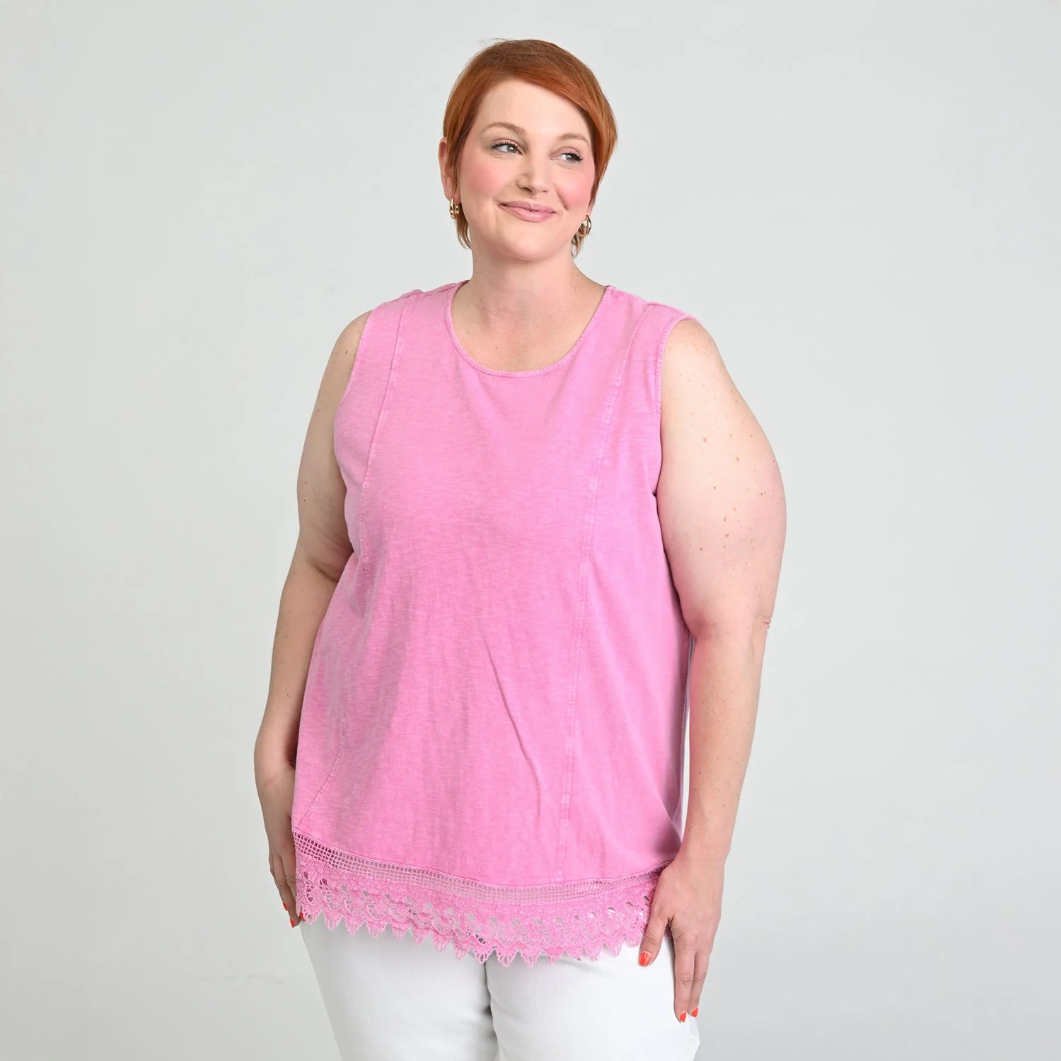 Christopher & Banks Sleeveless Lace Hem Top - Image 8