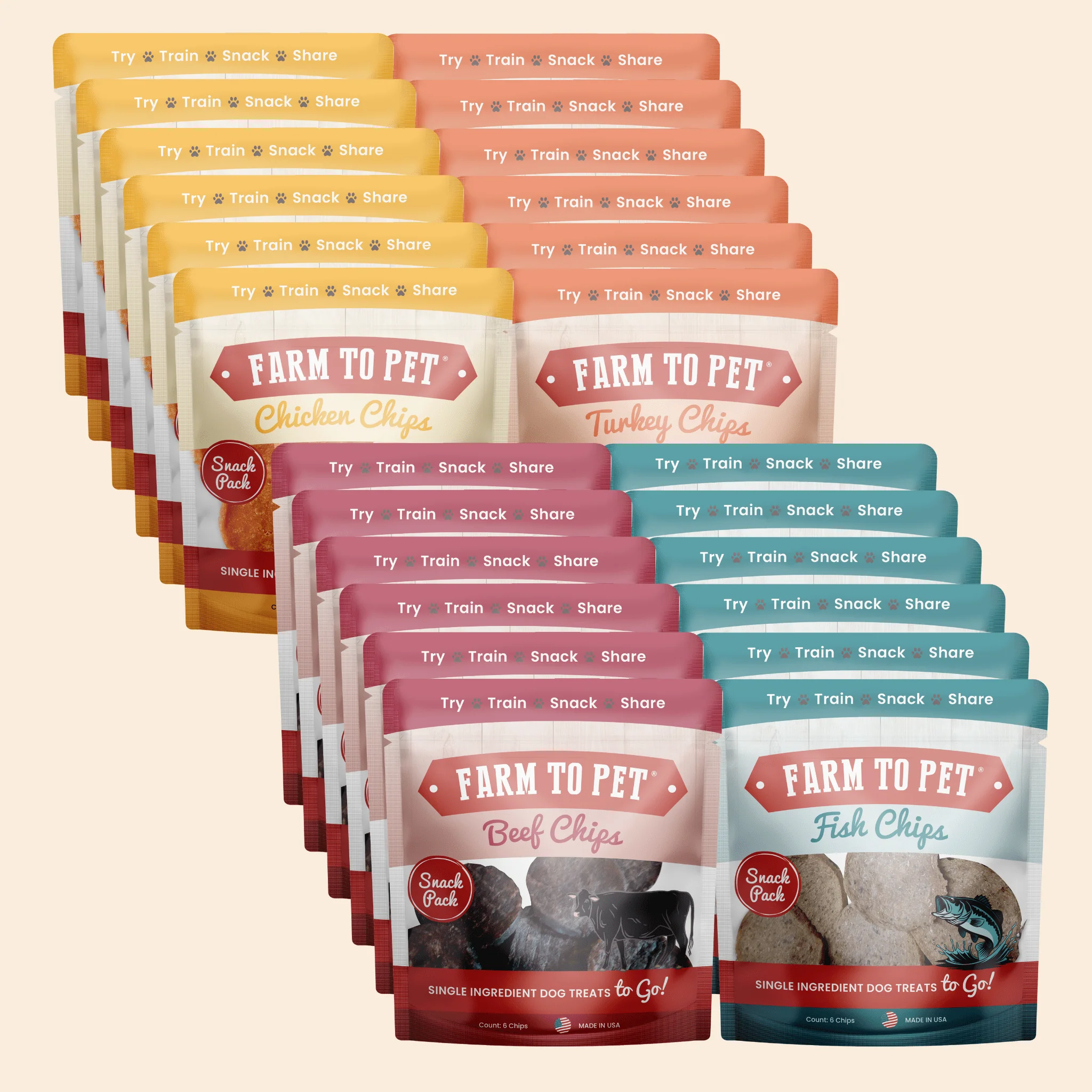 Farm To Pet Single-Ingredient Dog Treats Snack Pack Sampler - Image 2