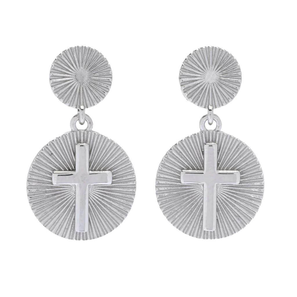 Sorrento Sterling Silver Motif Drop Earrings - Image 3