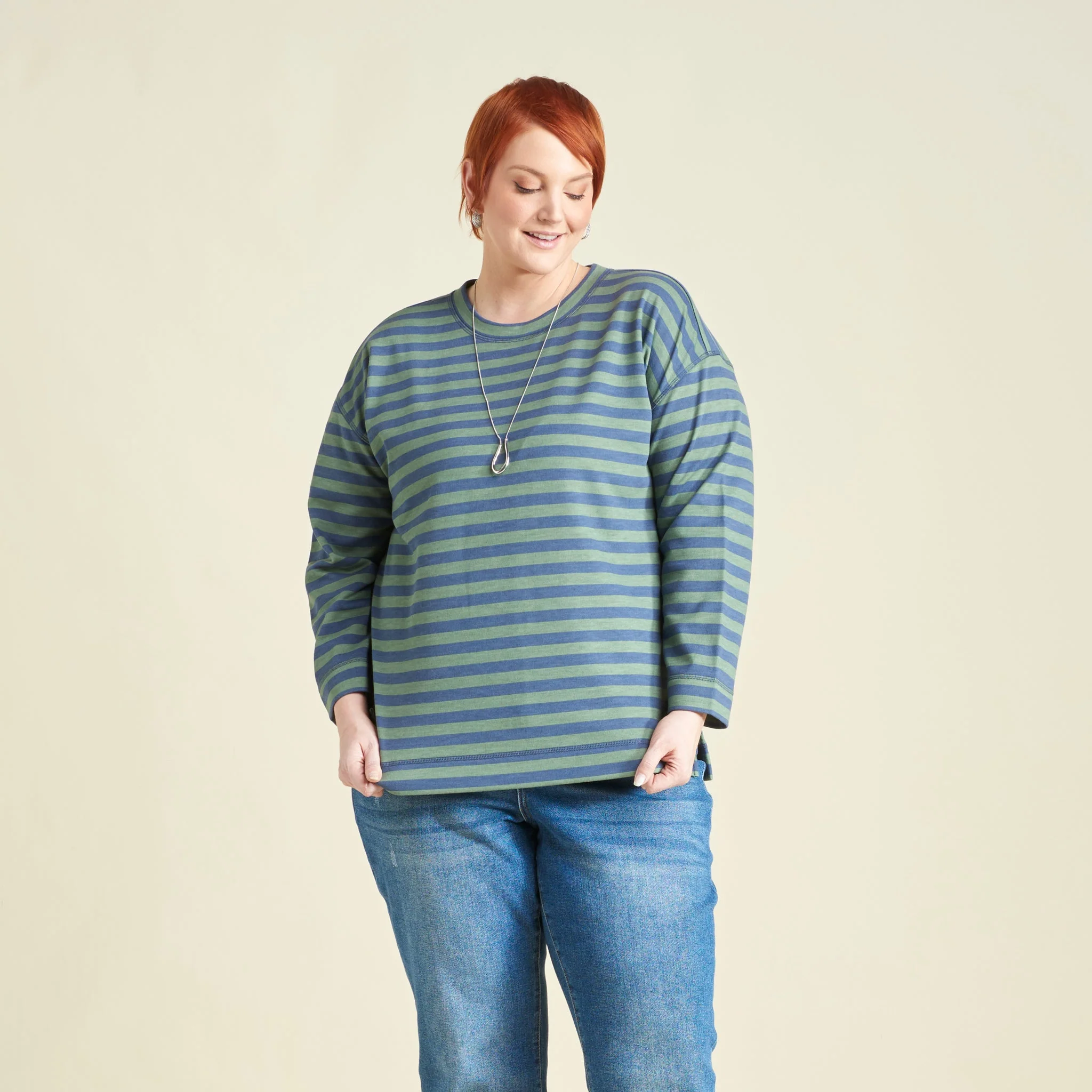 Christopher & Banks Stripe Crew Neck Long Sleeve Sweatshirt - Image 10