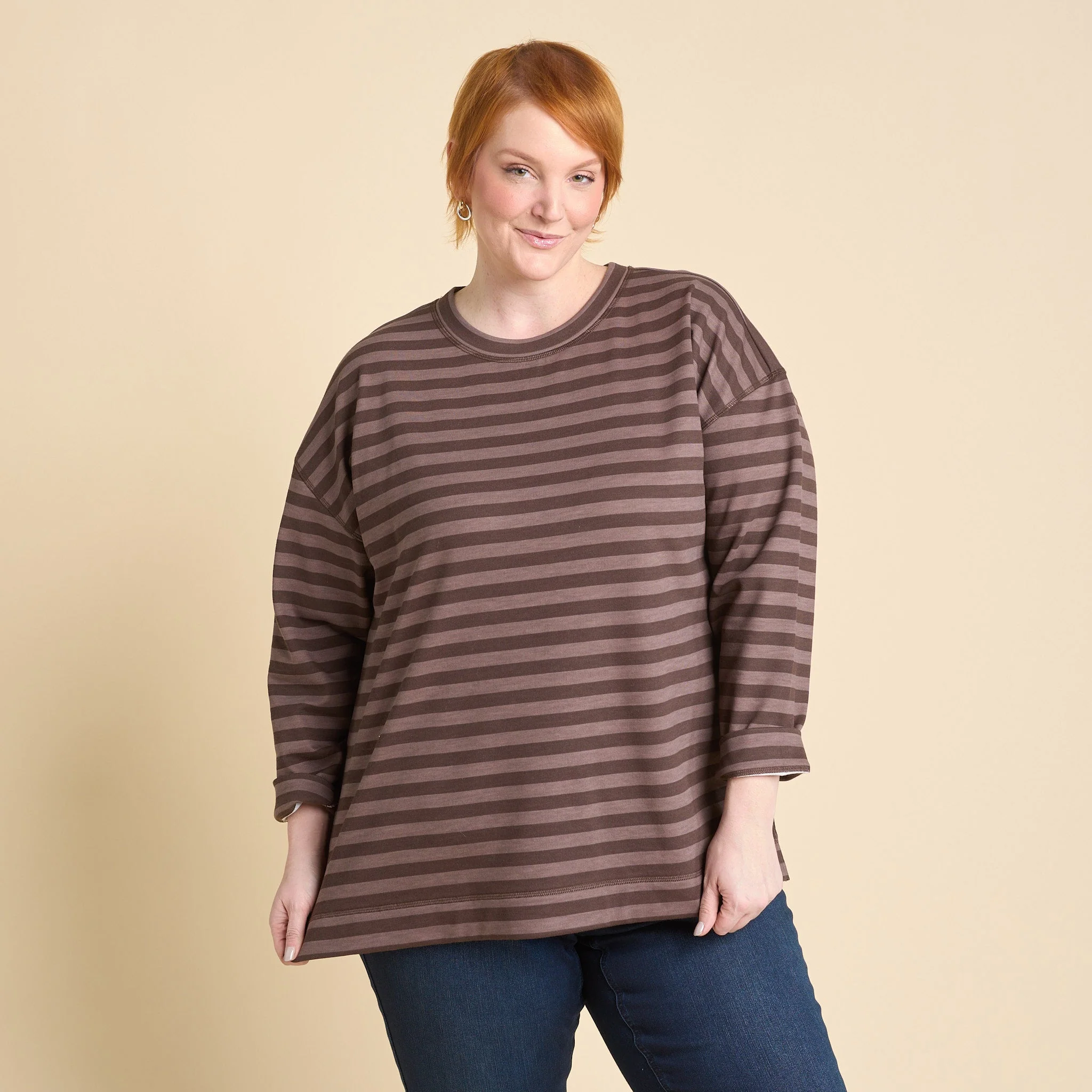 Christopher & Banks Stripe Crew Neck Long Sleeve Sweatshirt - Image 11