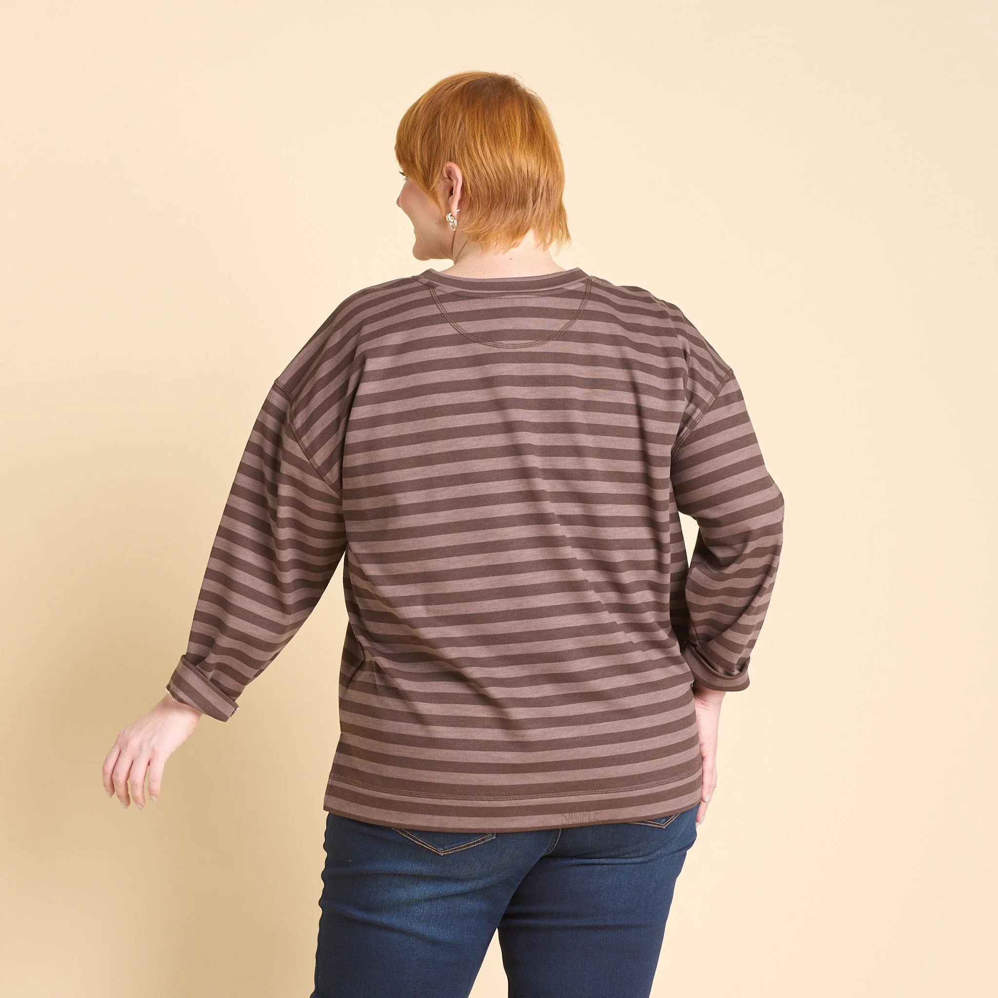 Christopher & Banks Stripe Crew Neck Long Sleeve Sweatshirt - Image 12