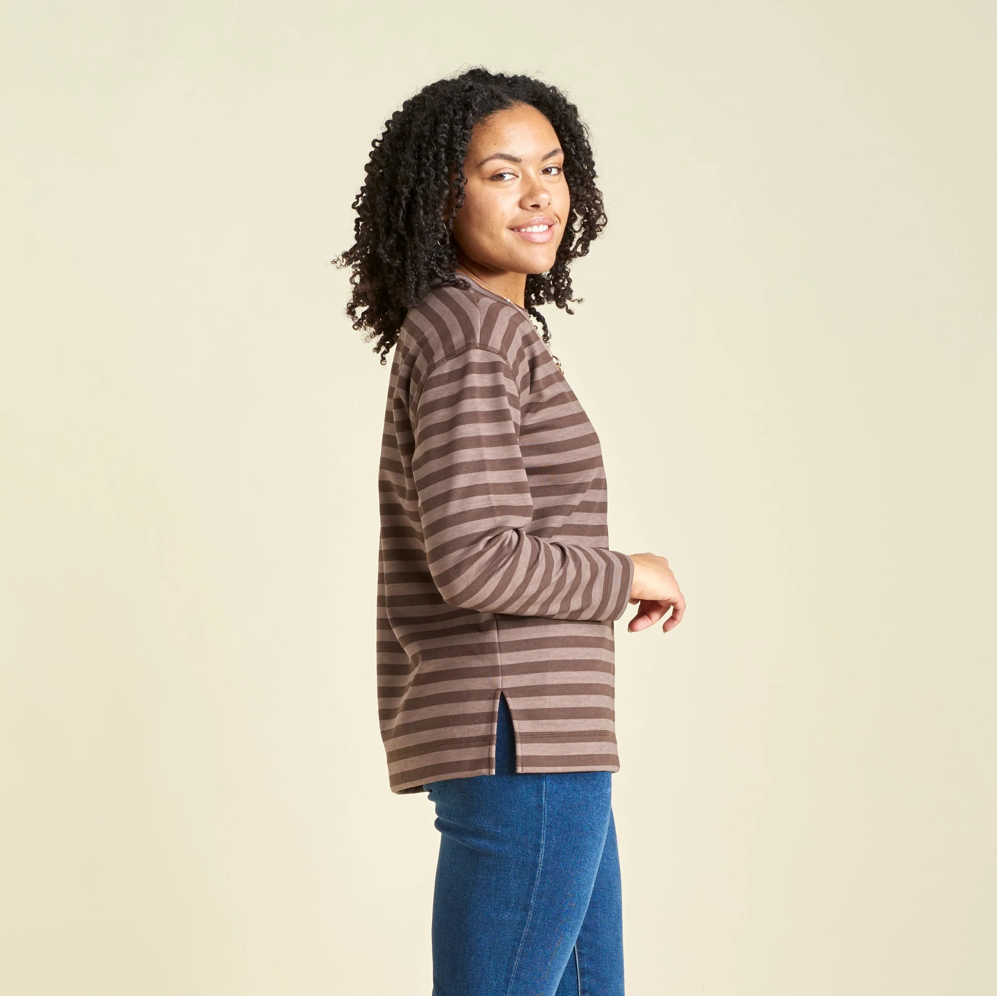Christopher & Banks Stripe Crew Neck Long Sleeve Sweatshirt - Image 7