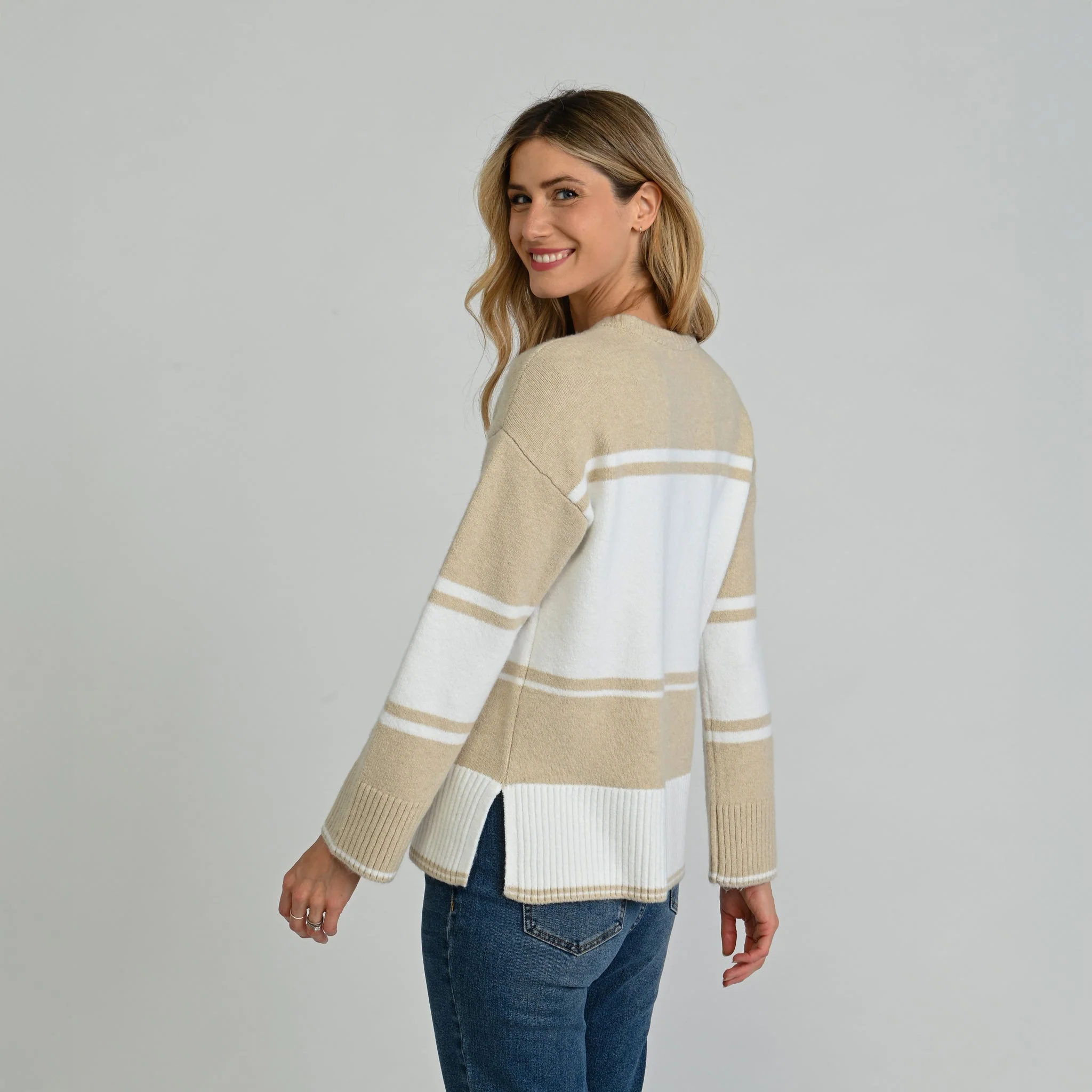 Christopher & Banks Stripe Crew Neck Sweater - Image 3