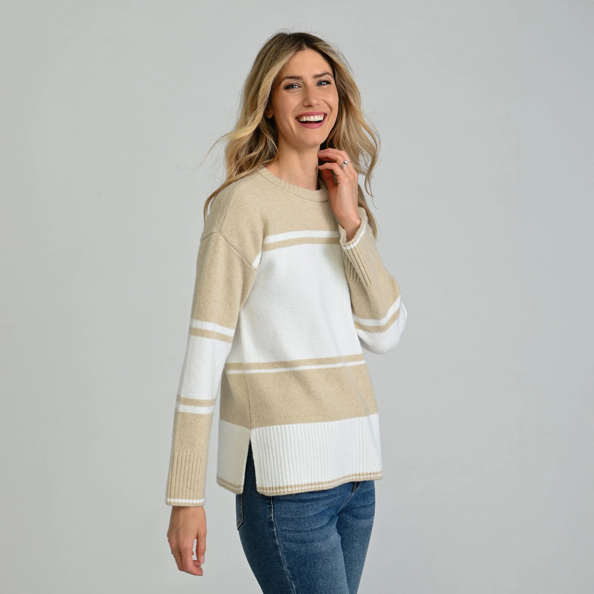 Christopher & Banks Stripe Crew Neck Sweater - Image 4