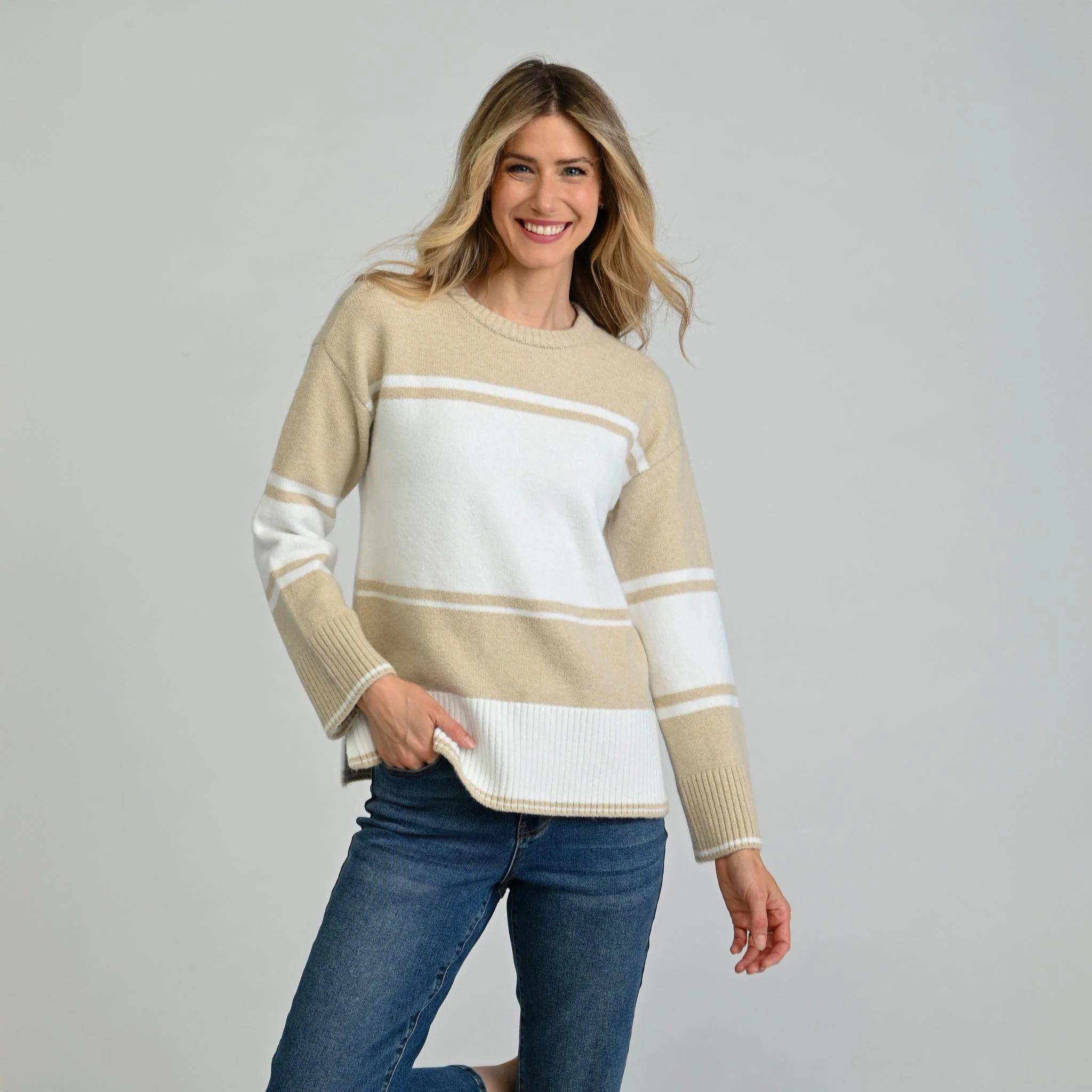 Christopher & Banks Stripe Crew Neck Sweater - Image 5