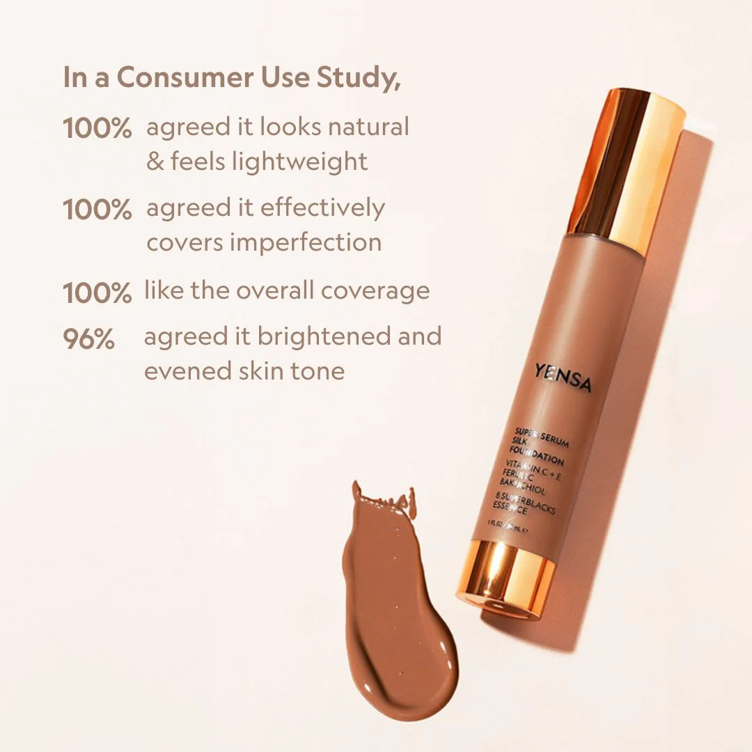 YENSA Super Serum Silk Natural Glow Hydrating Peptide Foundation 1oz - Image 36
