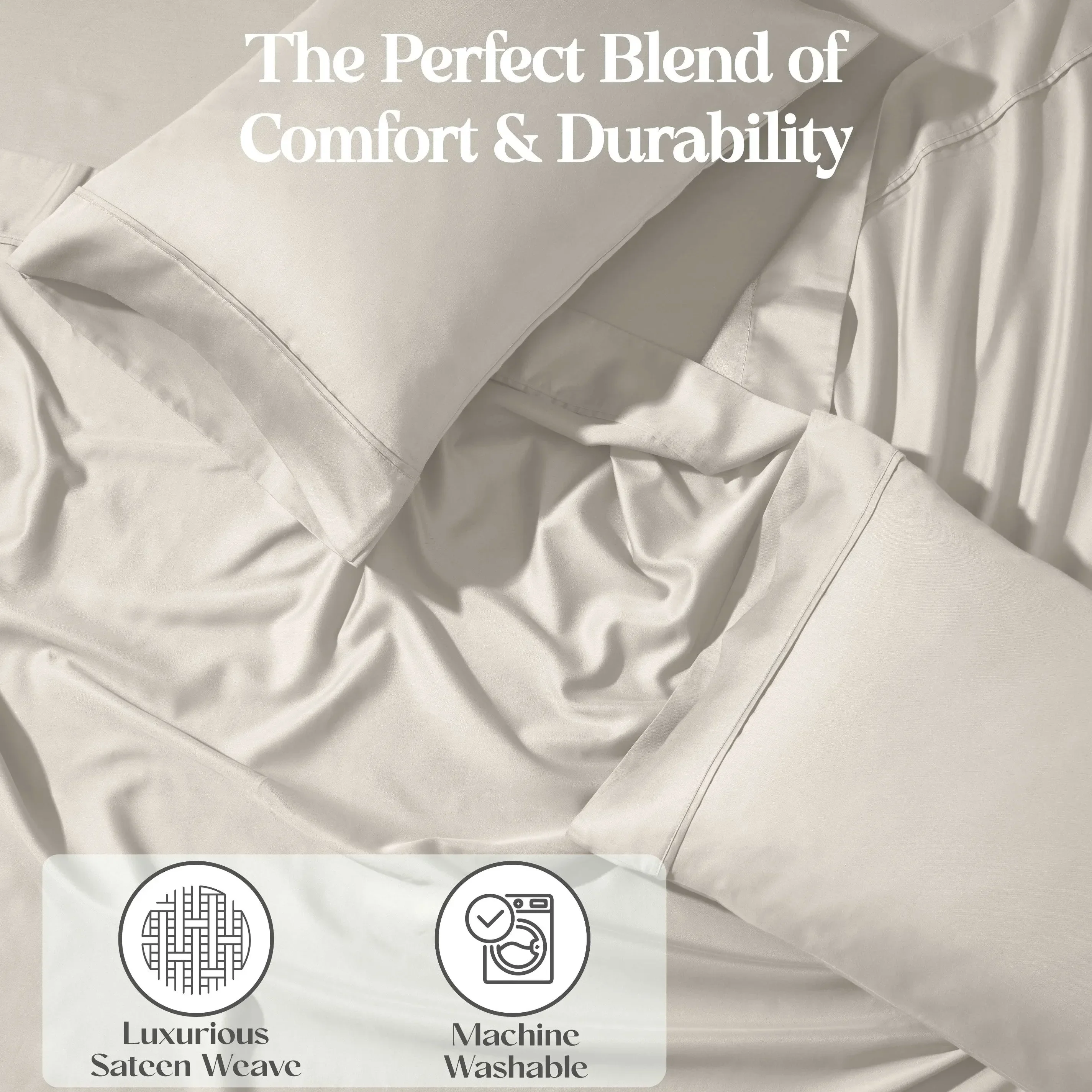 Superior 1200 Thread Count Cotton Blend Deep Pocket Solid 4-Piece Sheet Set - Image 28