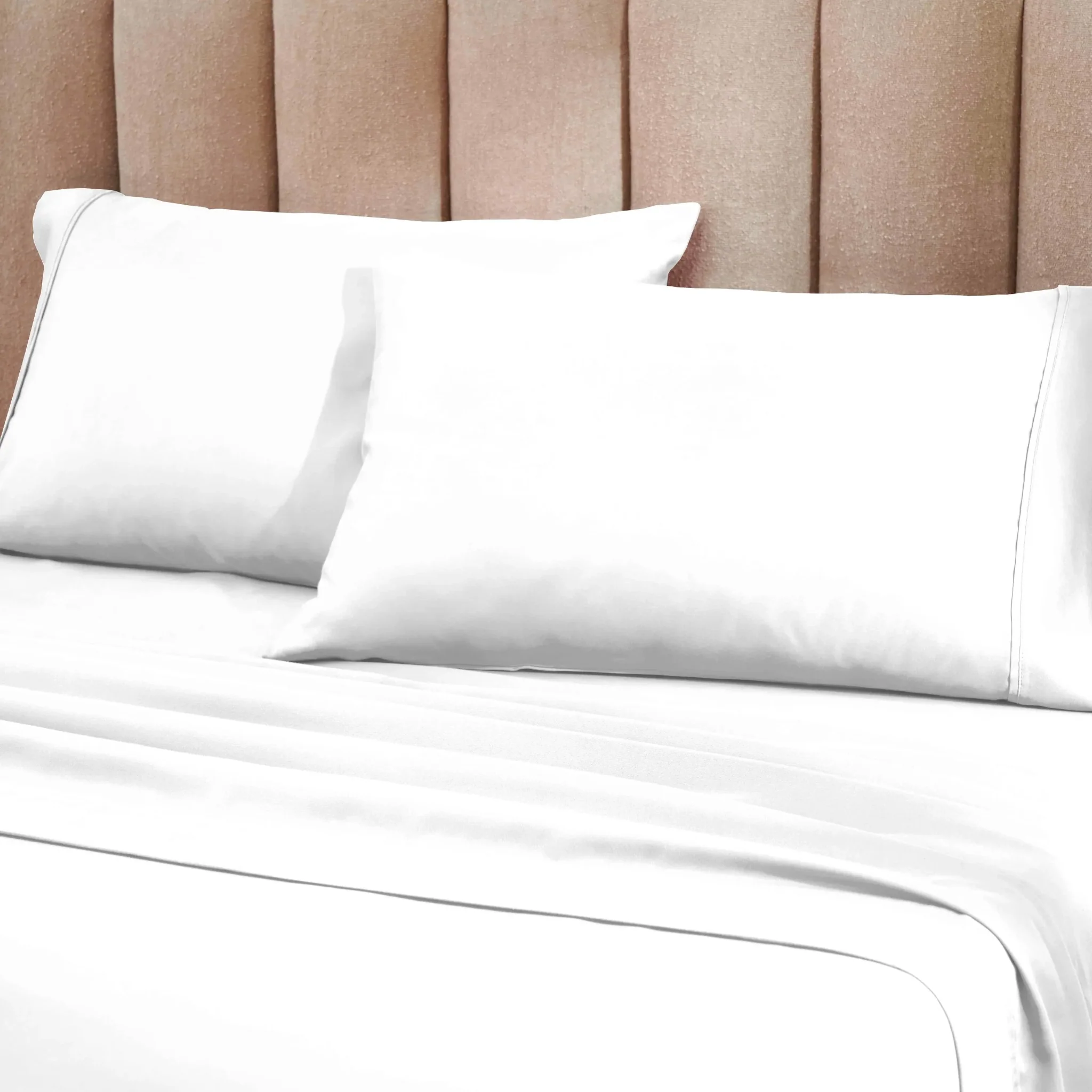 Superior 1200 Thread Count Cotton Blend Deep Pocket Solid 4-Piece Sheet Set - Image 8