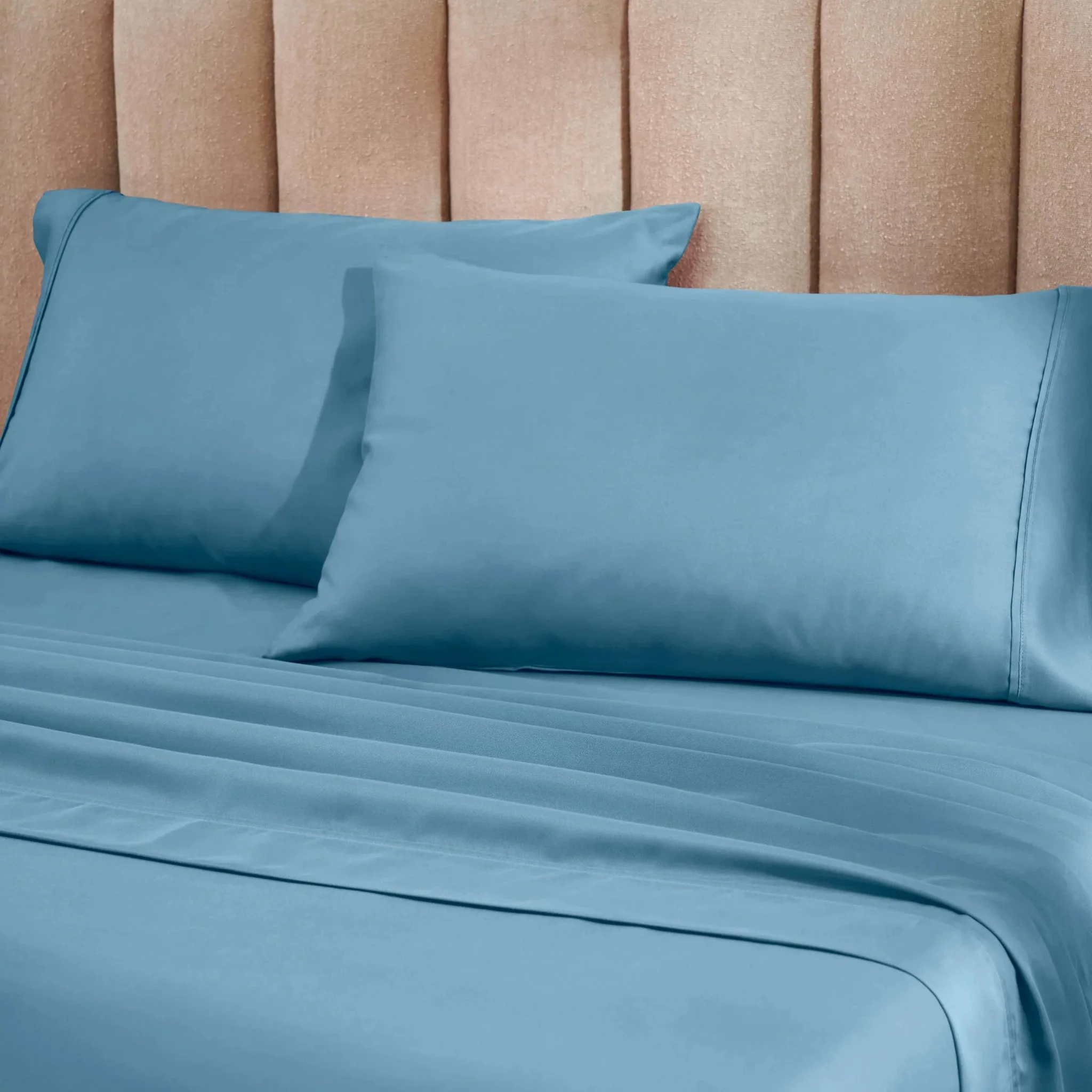 Superior 1200 Thread Count Cotton Blend Deep Pocket Solid 4-Piece Sheet Set - Image 9