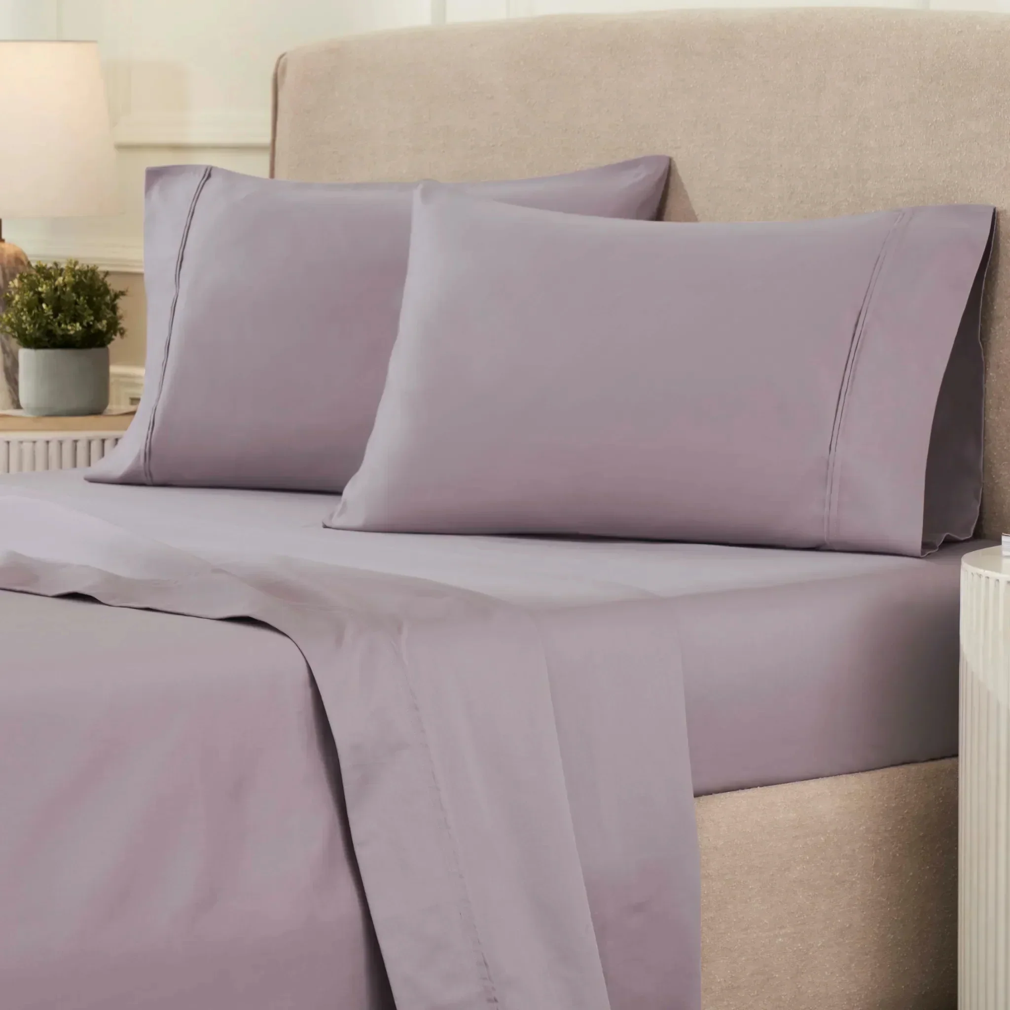 Superior 1200 Thread Count Egyptian Cotton Sateen Solid 4-Piece Sheet Set - Image 13