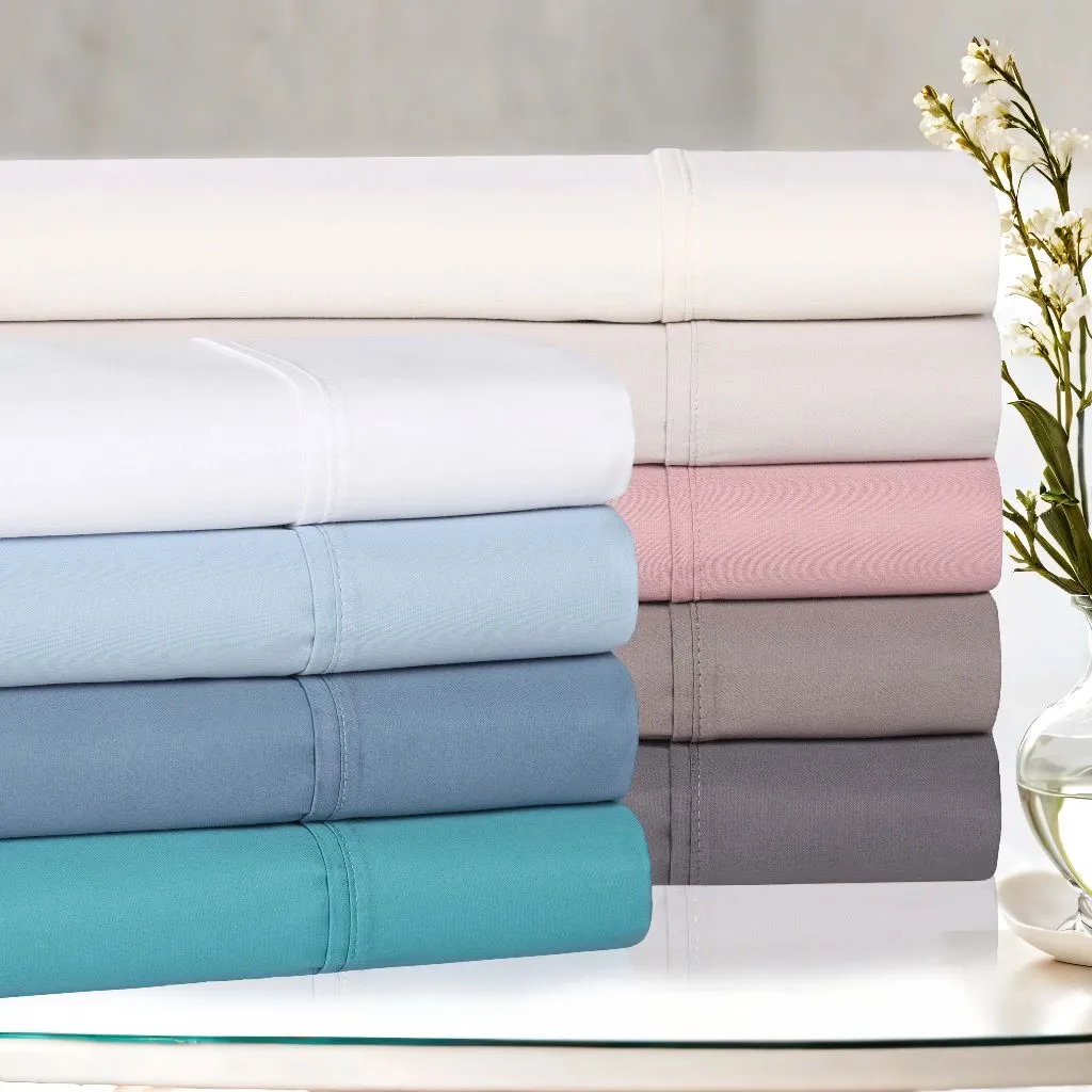Superior 1500 Thread Count Cotton Blend Deep Pocket Solid 4-Piece Sheet Set - Image 19