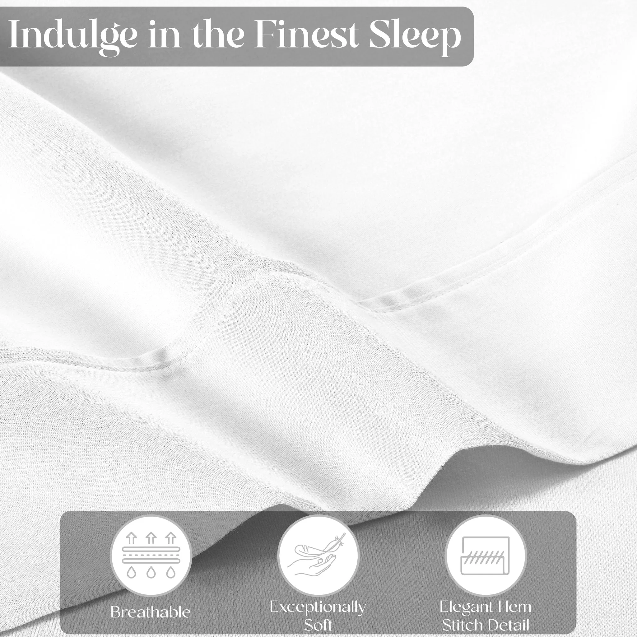 Superior 1500 Thread Count Cotton Blend Deep Pocket Solid 4-Piece Sheet Set - Image 20
