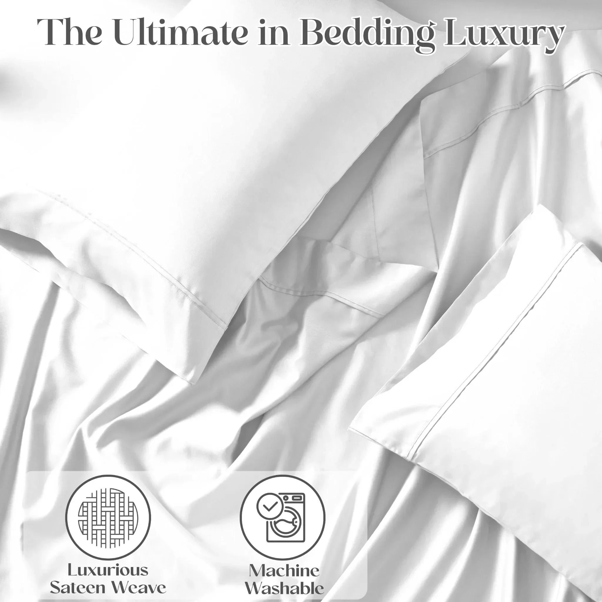 Superior 1500 Thread Count Cotton Blend Deep Pocket Solid 4-Piece Sheet Set - Image 21