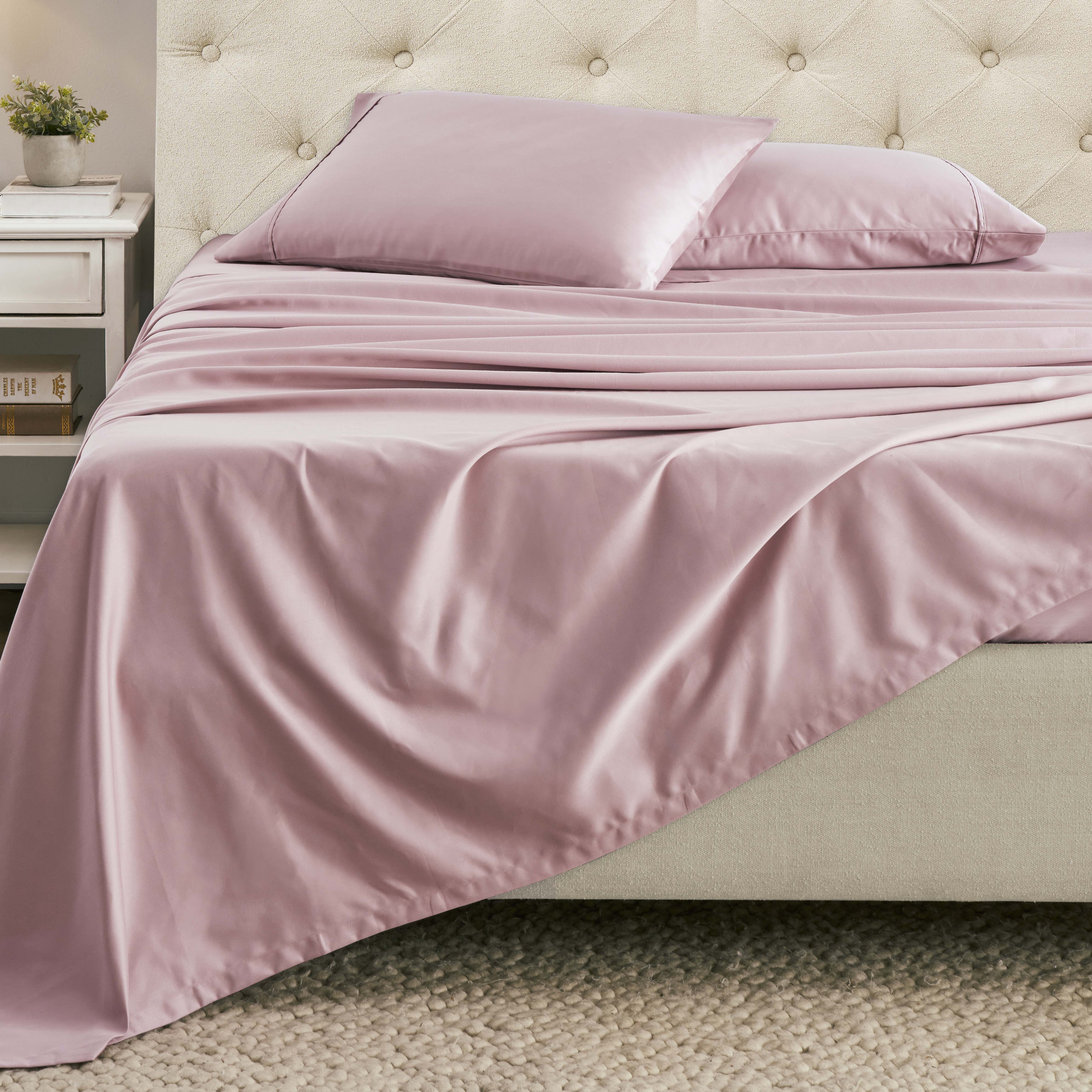 Superior 1500 Thread Count Cotton Blend Deep Pocket Solid 4-Piece Sheet Set - Image 6