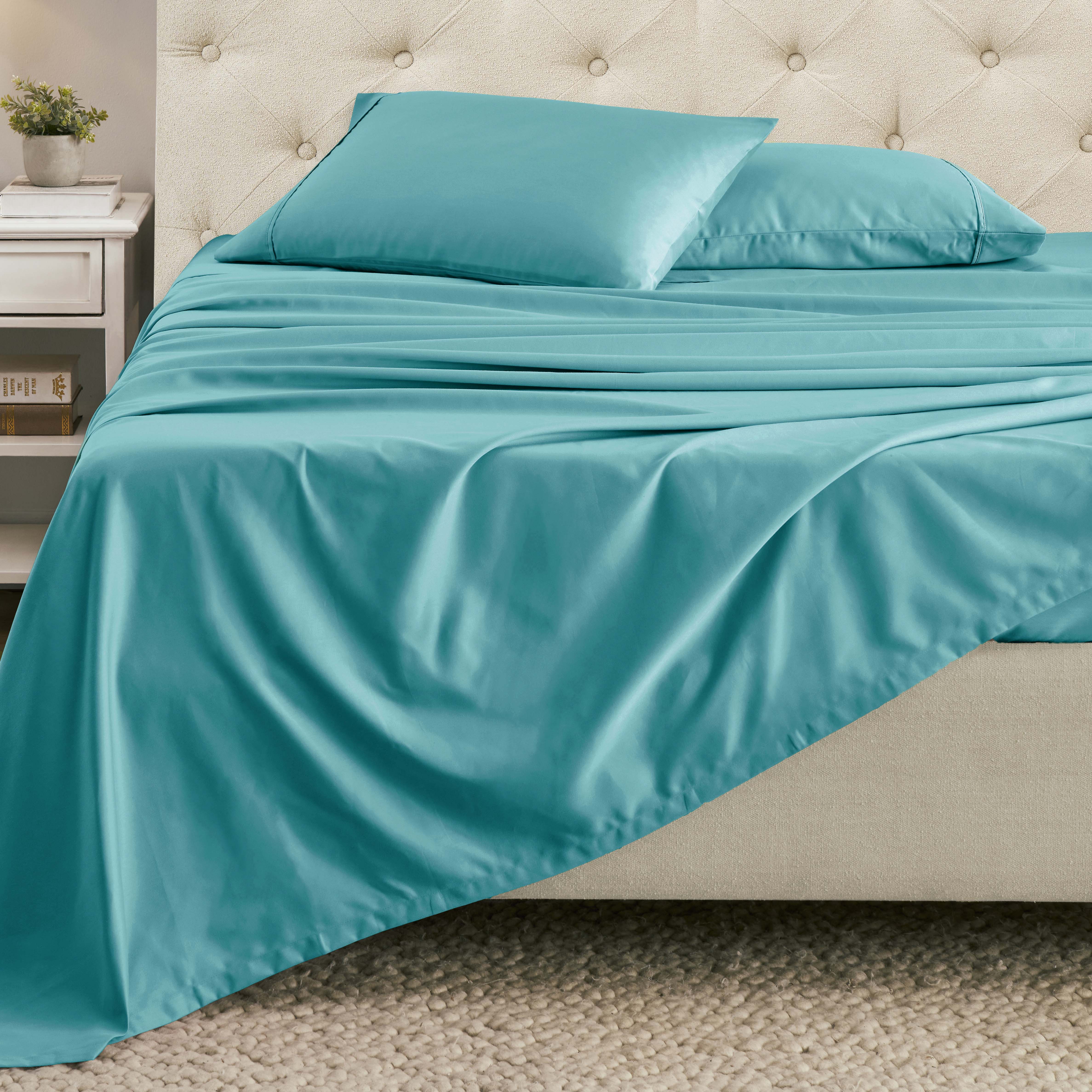 Superior 1500 Thread Count Cotton Blend Deep Pocket Solid 4-Piece Sheet Set - Image 8