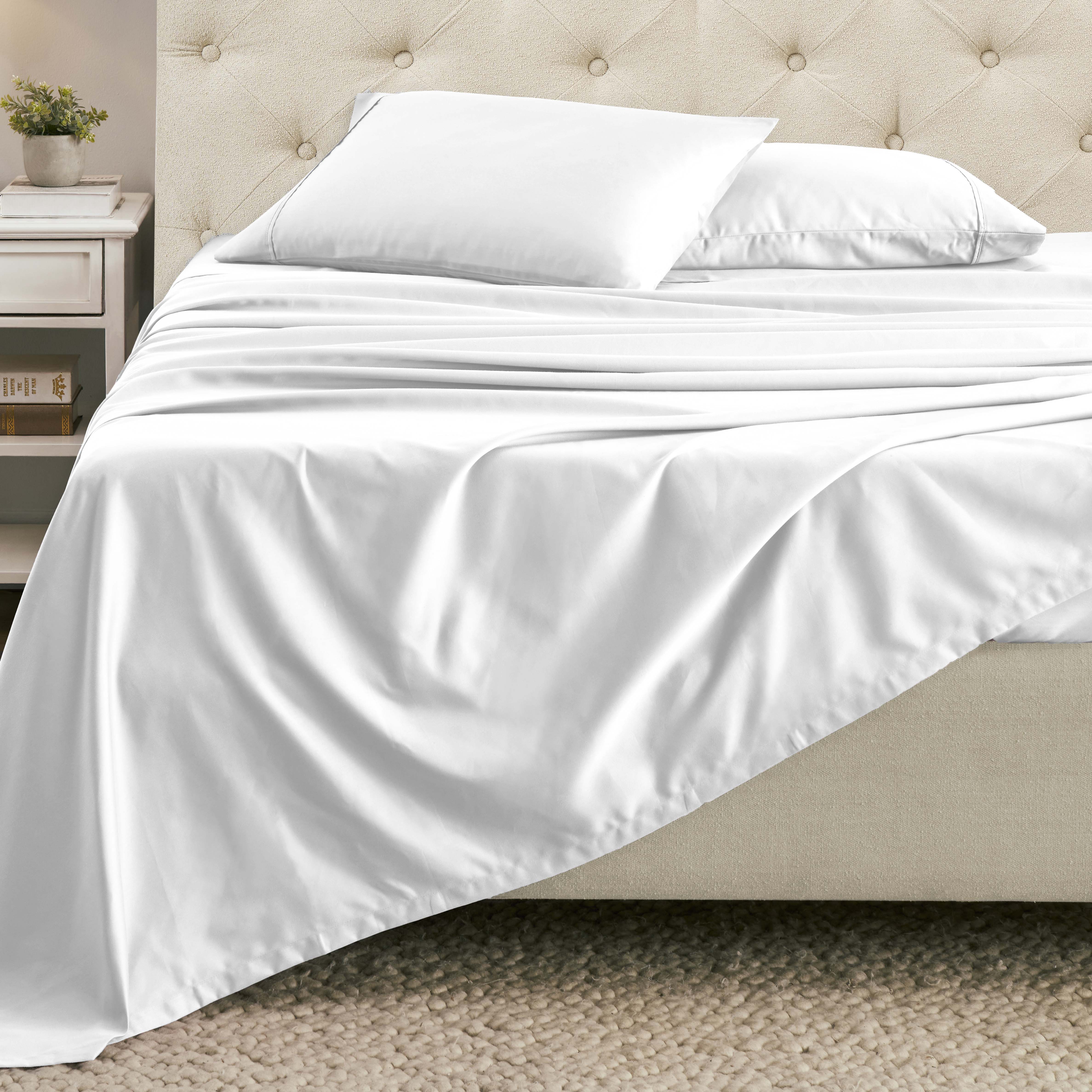 Superior 1500 Thread Count Cotton Blend Deep Pocket Solid 4-Piece Sheet Set - Image 9