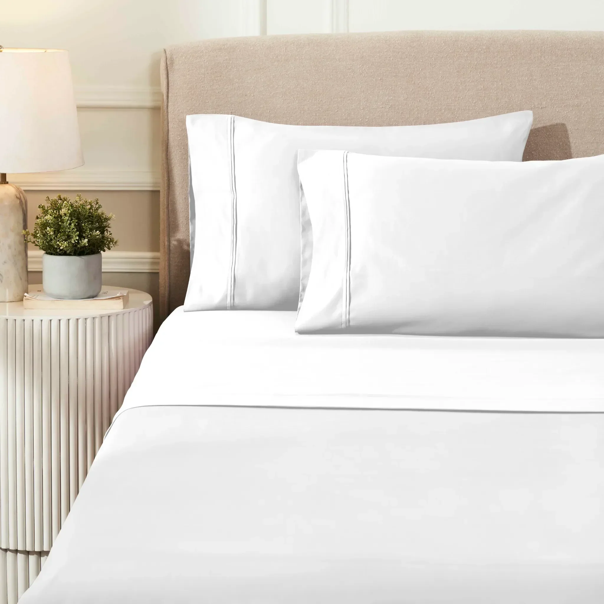 Superior 1500 Thread Count Egyptian Cotton Sateen Solid 4-Piece Sheet Set - Image 12