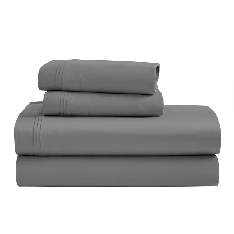 Superior 1500 Thread Count Egyptian Cotton Sateen Solid 4-Piece Sheet Set - Image 4