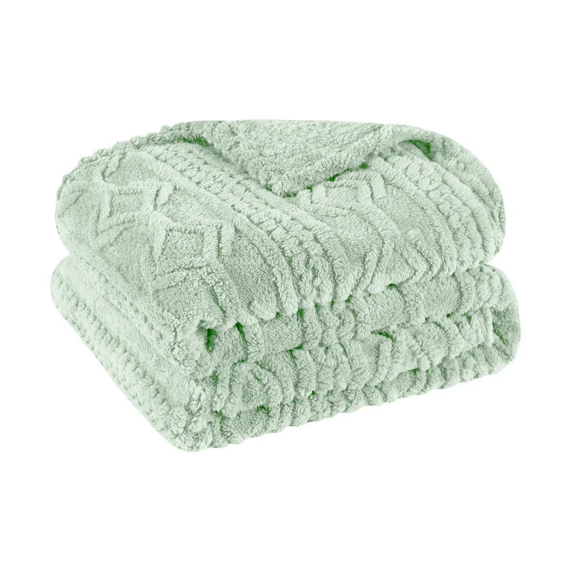 Superior Arctic Boho Knit Jacquard Fleece Blanket - Image 10