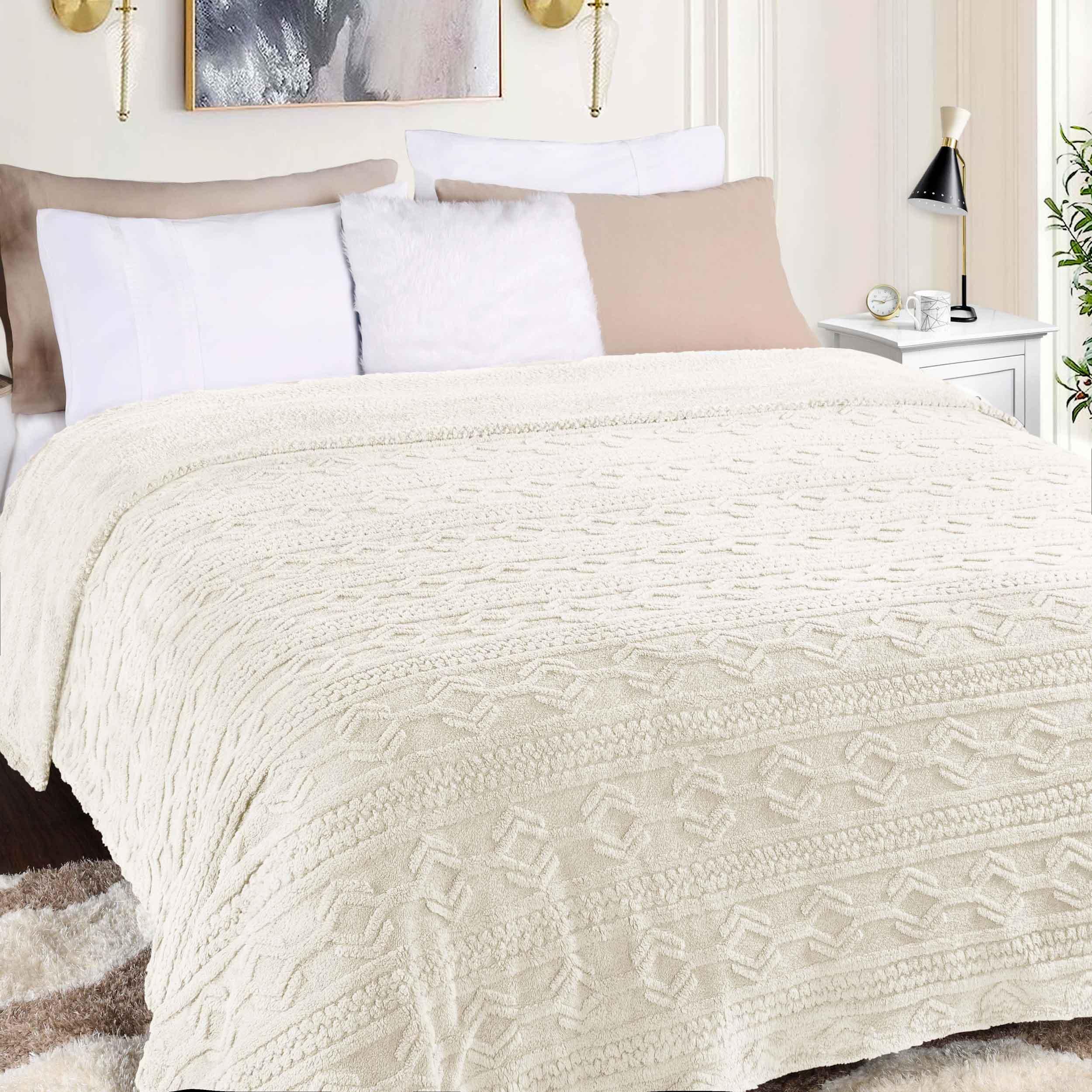 Superior Arctic Boho Knit Jacquard Fleece Blanket - Image 12