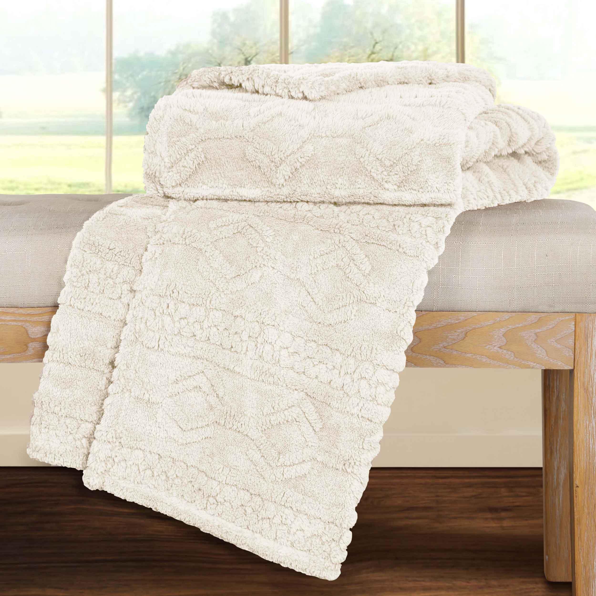 Superior Arctic Boho Knit Jacquard Fleece Blanket - Image 16