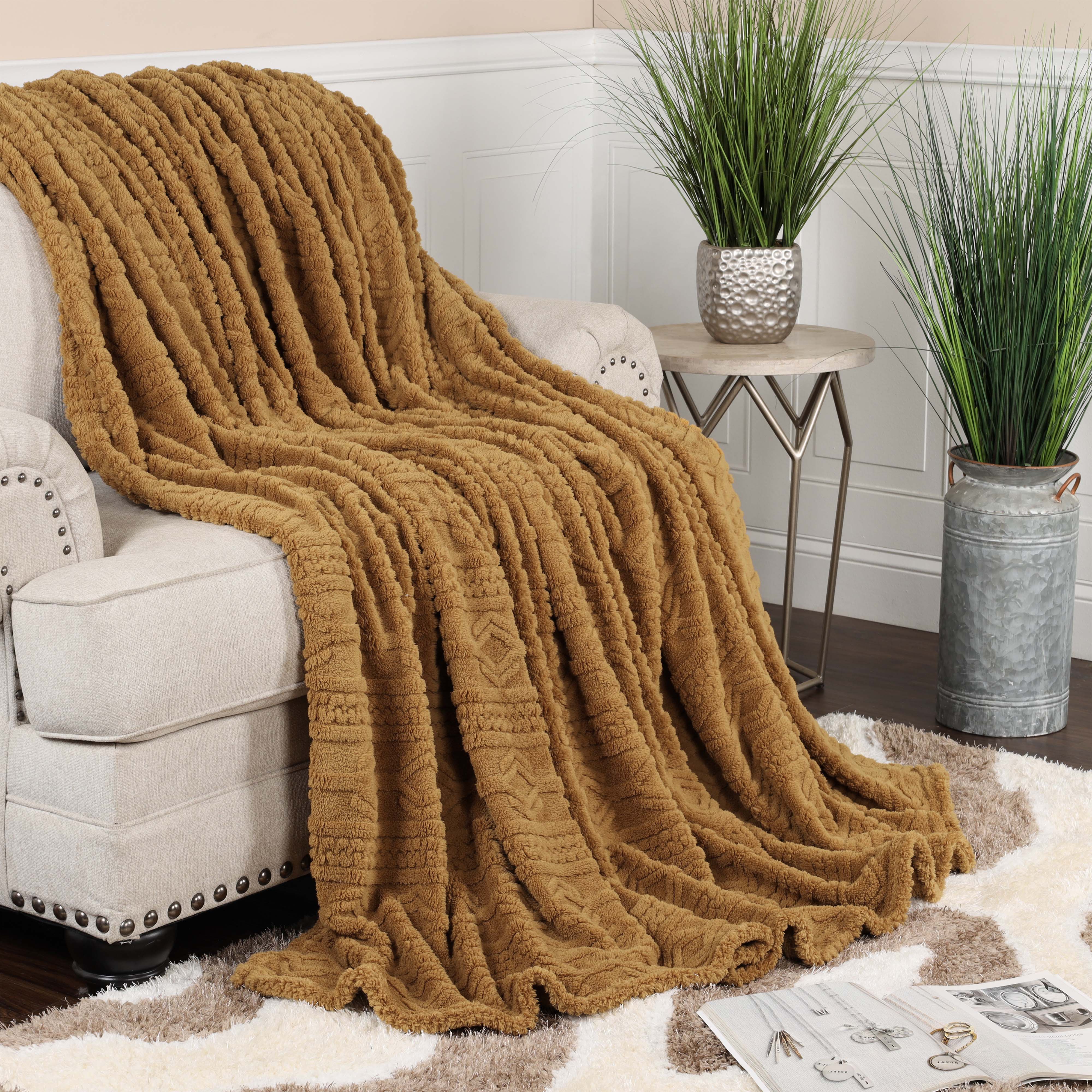 Superior Arctic Boho Knit Jacquard Fleece Blanket - Image 19