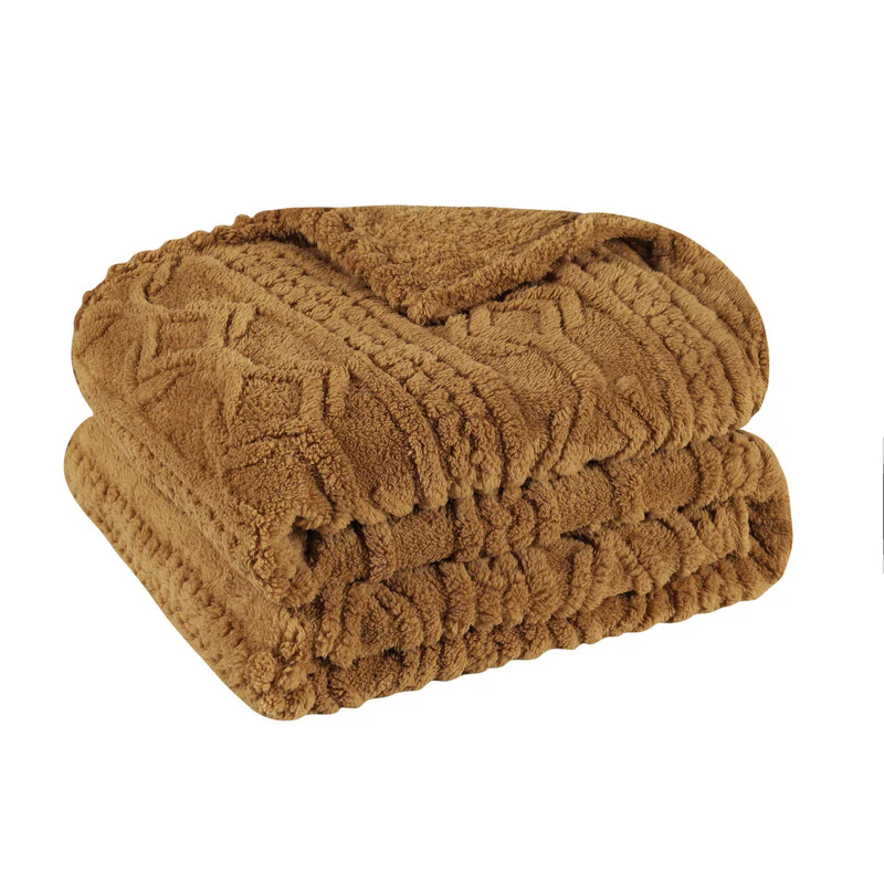Superior Arctic Boho Knit Jacquard Fleece Blanket - Image 4