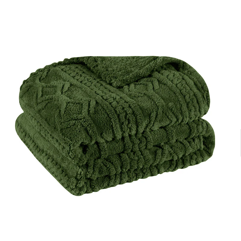 Superior Arctic Boho Knit Jacquard Fleece Blanket - Image 6