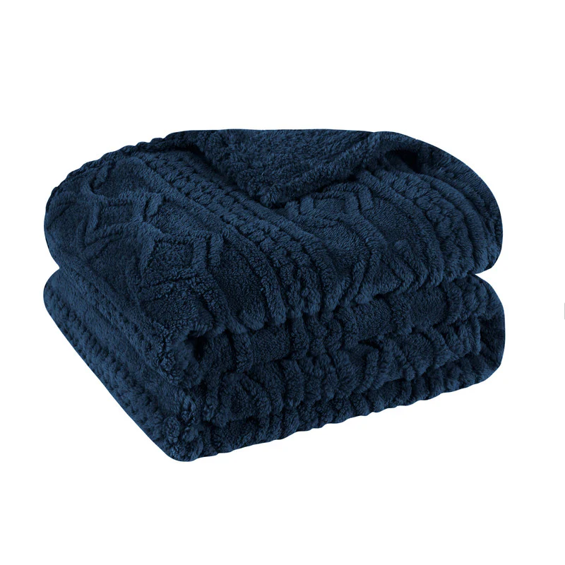 Superior Arctic Boho Knit Jacquard Fleece Blanket - Image 8
