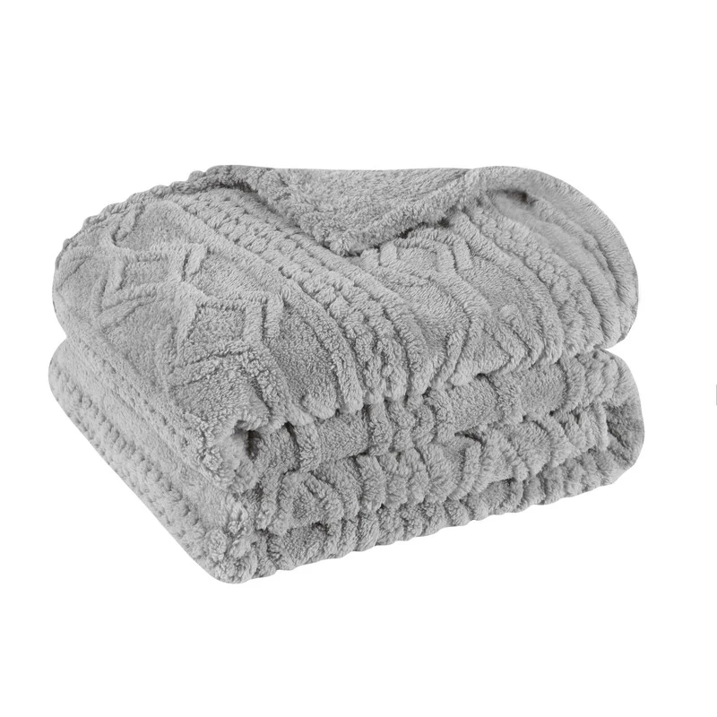 Superior Arctic Boho Knit Jacquard Fleece Blanket - Image 9