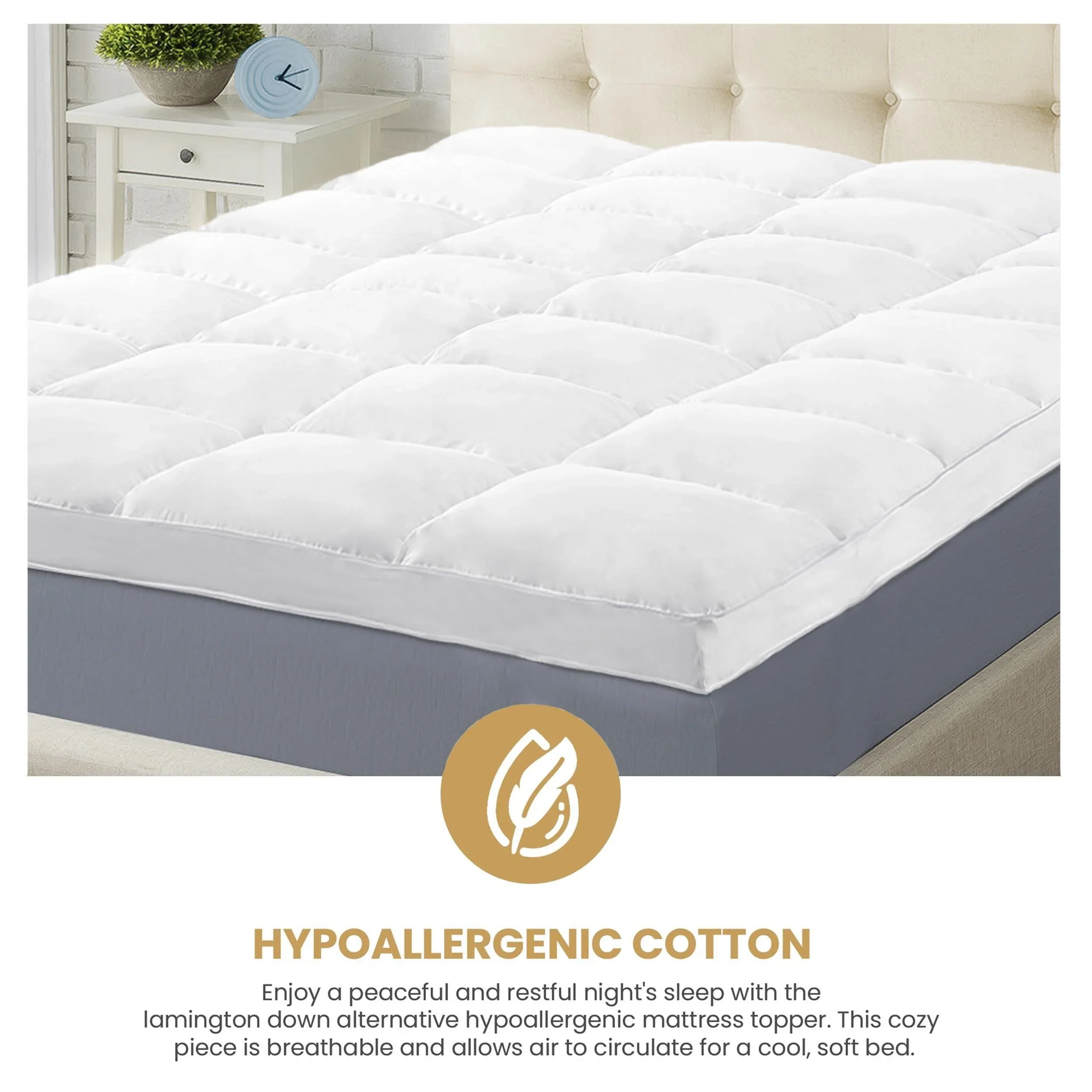 Superior Brushed Microfiber Down Alternative 2 Inch Mattress Topper - Image 6