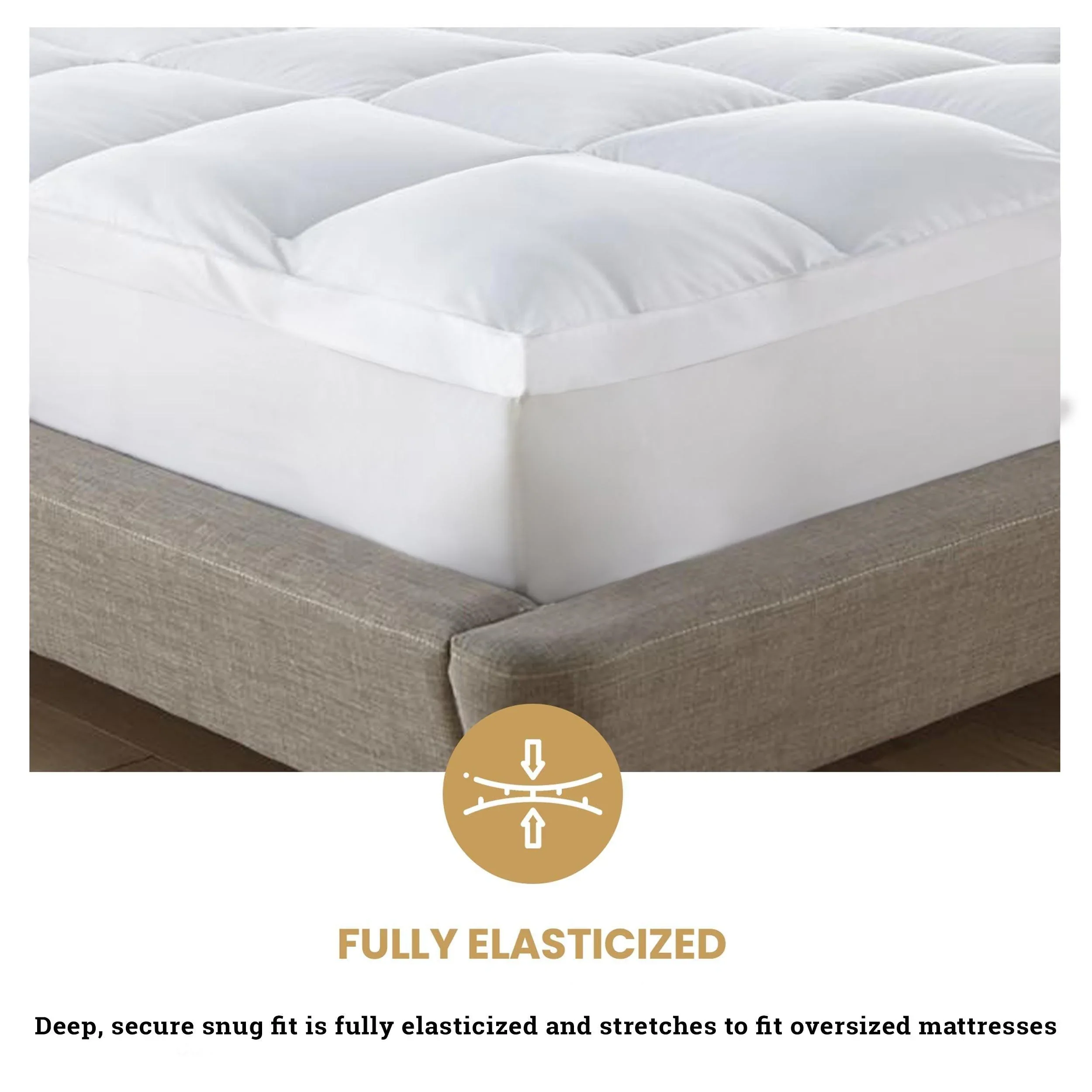 Superior Brushed Microfiber Down Alternative 2 Inch Mattress Topper - Image 7