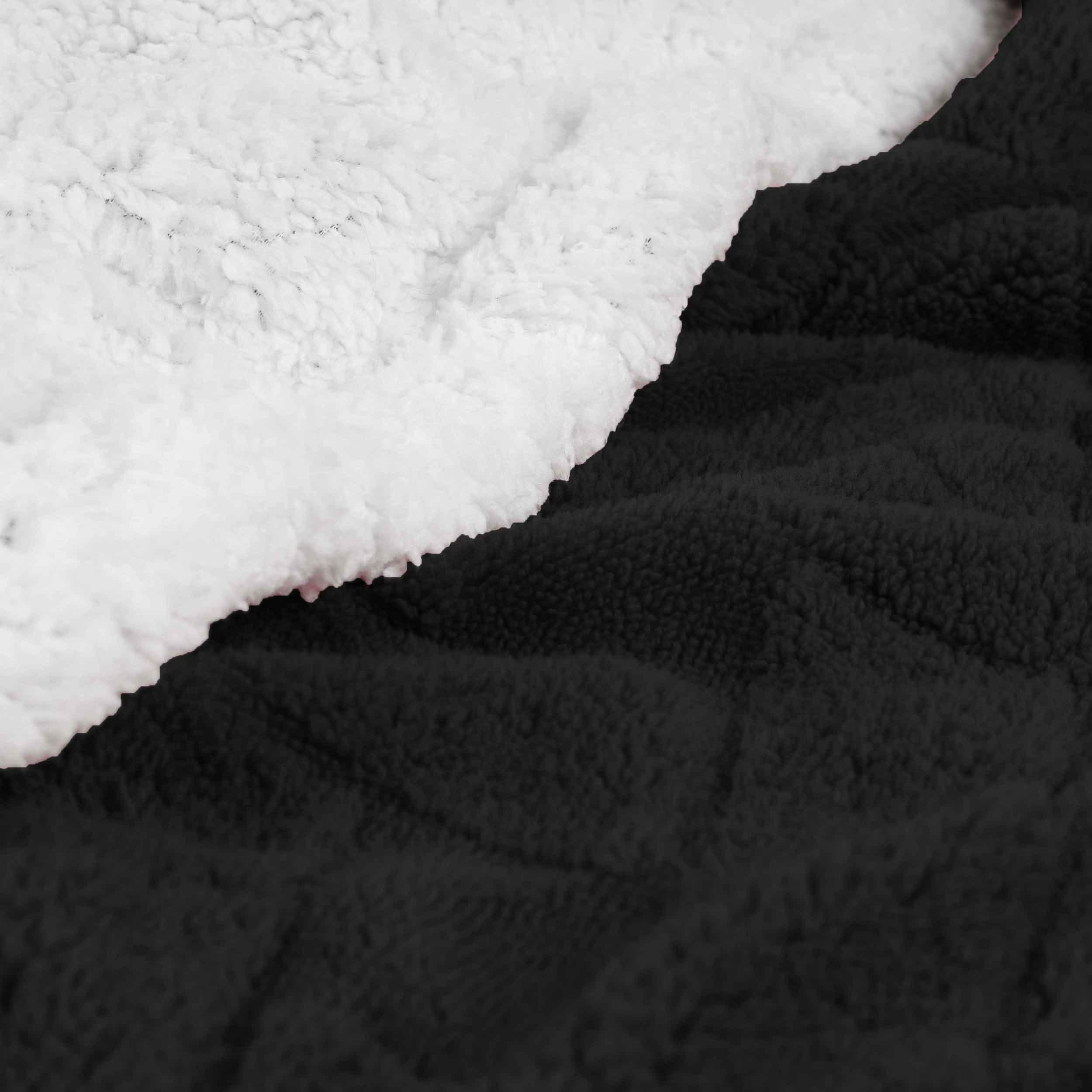 Superior Nuuk Jacquard Lattice Fleece Sherpa Reversible Blanket - Image 13