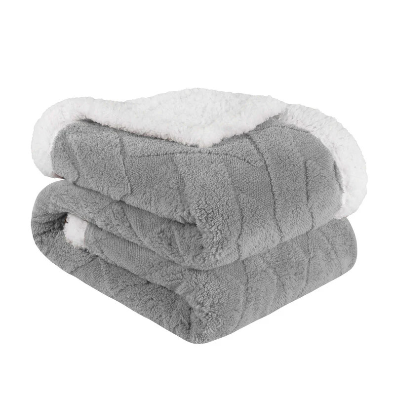Superior Nuuk Jacquard Lattice Fleece Sherpa Reversible Blanket - Image 9