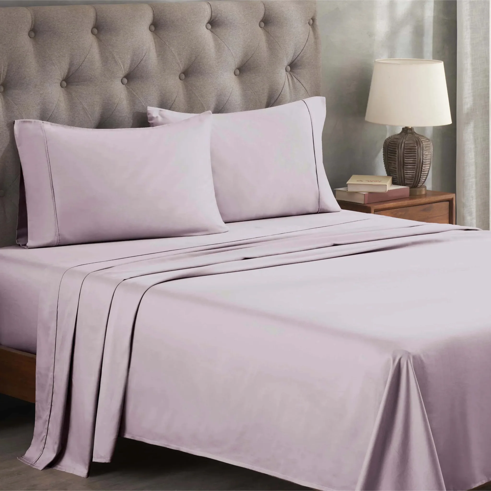 Superior Solid 300 Thread Count Egyptian Cotton Sateen 4-Piece Sheet Set - Image 23