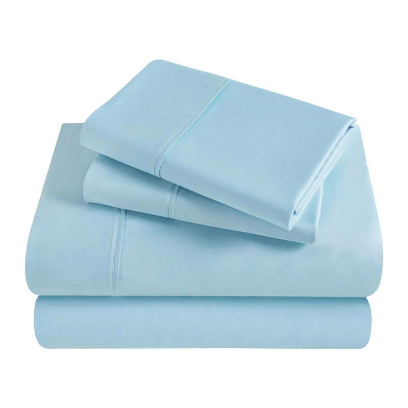 Superior Solid 300 Thread Count Egyptian Cotton Sateen 4-Piece Sheet Set - Image 5