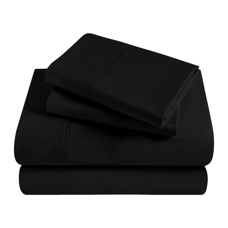 Superior Solid 300 Thread Count Egyptian Cotton Sateen Sheet Set 4-Piece - Image 10