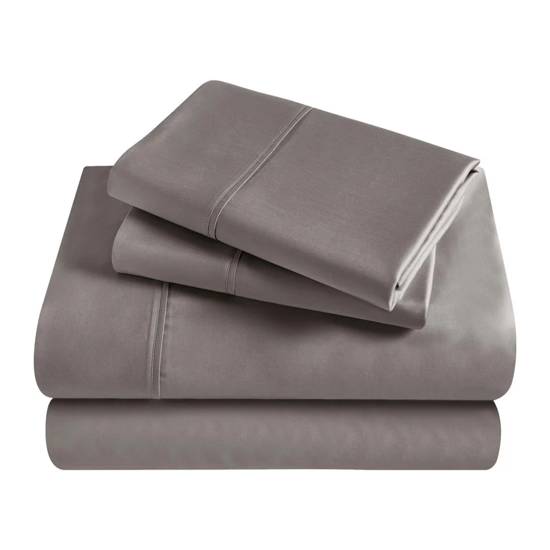 Superior Solid 300 Thread Count Egyptian Cotton Sateen Sheet Set 4-Piece - Image 11