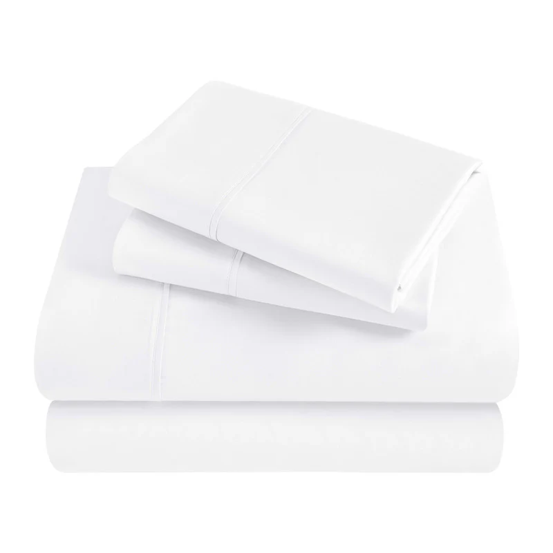 Superior Solid 300 Thread Count Egyptian Cotton Sateen Sheet Set 4-Piece - Image 17