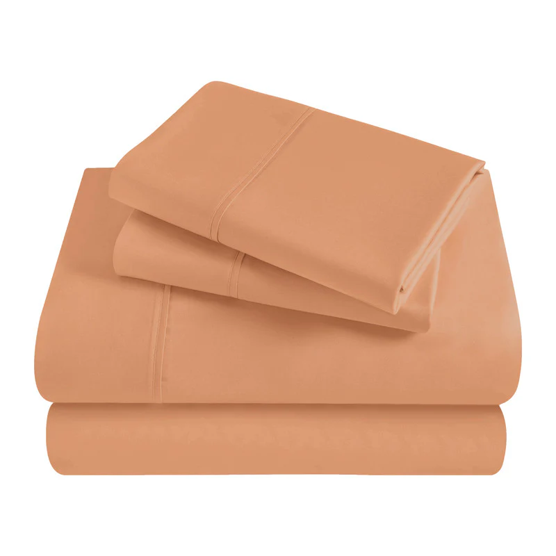 Superior Solid 300 Thread Count Egyptian Cotton Sateen Sheet Set 4-Piece - Image 9