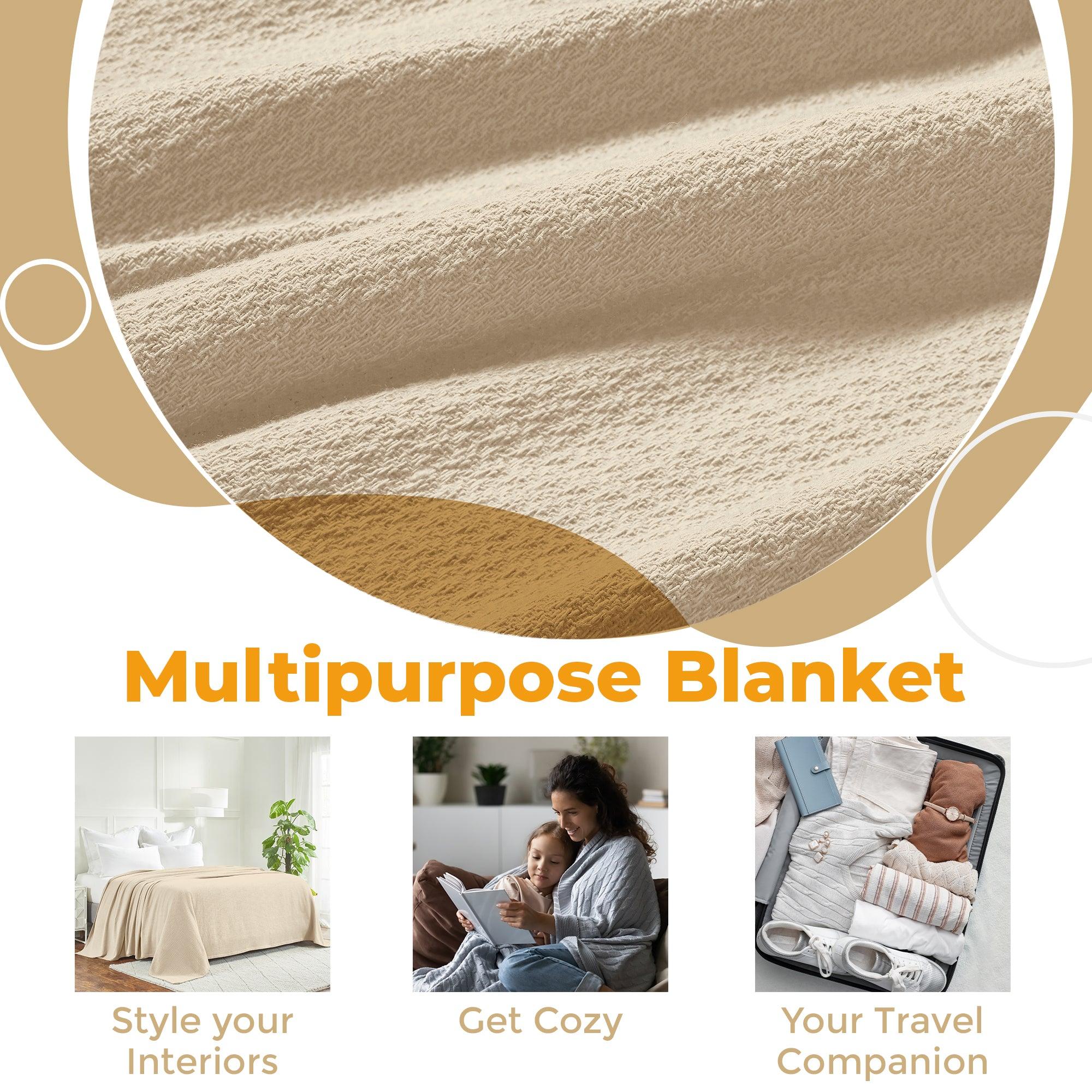 Superior Waffle 100% Cotton Lightweight Blanket - Image 18