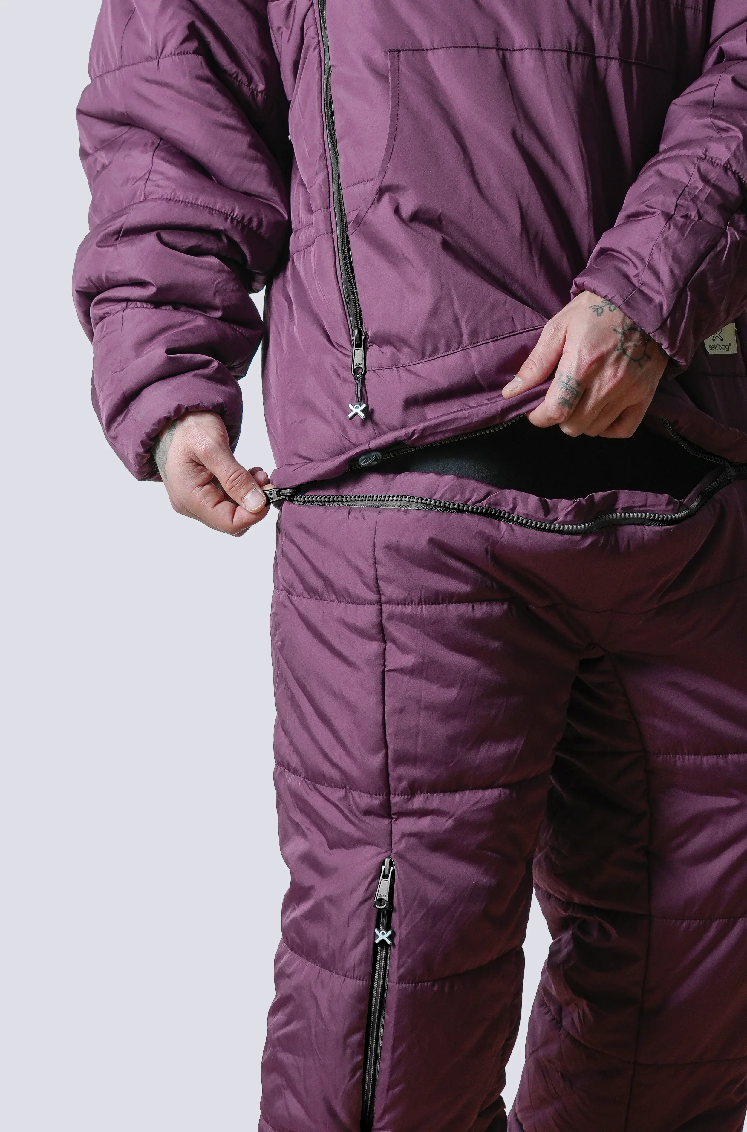 Selk'bag The Original Wearable Burgundy SWYTCH Sleeping Bag - Image 5