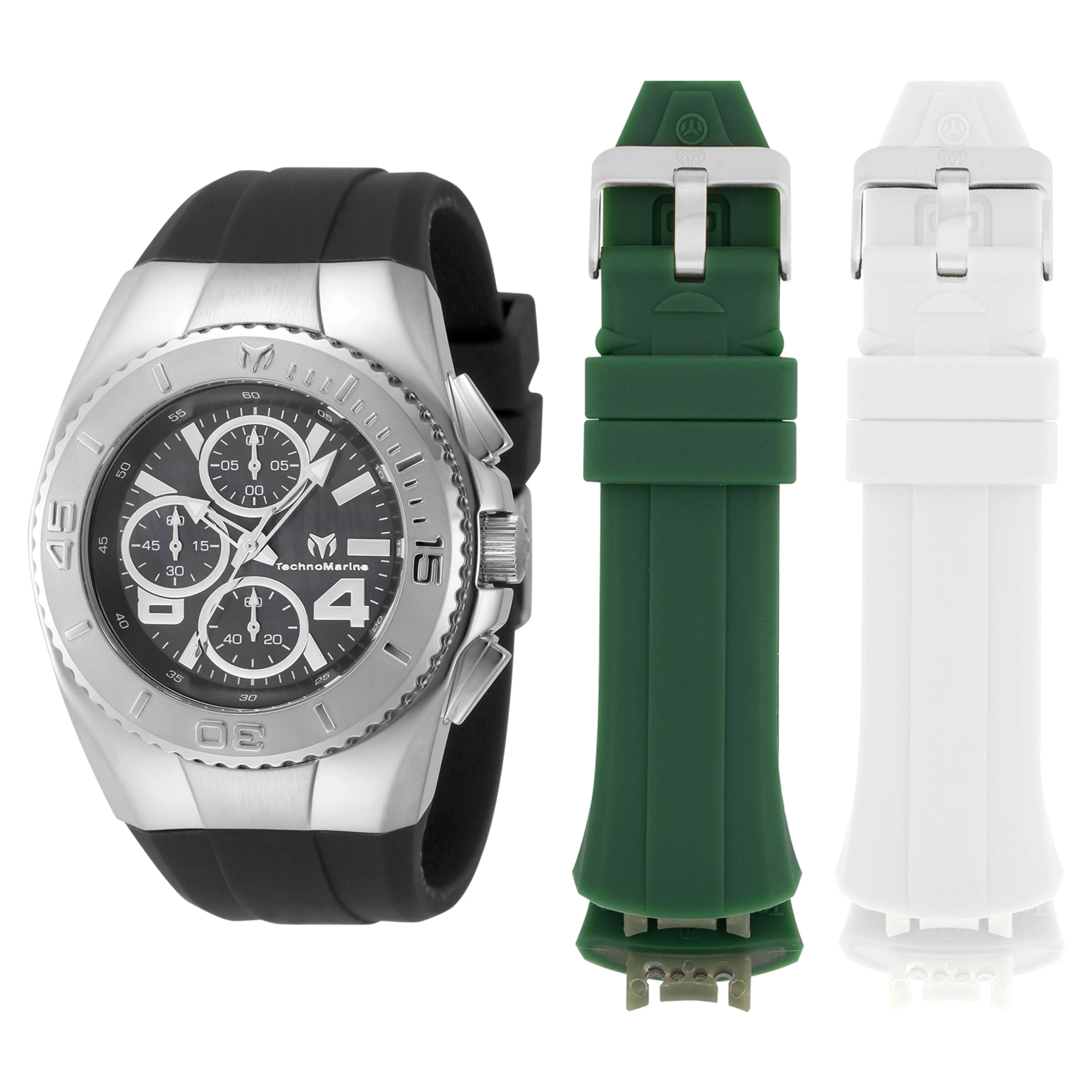 TechnoMarine Men's 43mm Cruise Quartz MOP Dial Interchangeable Silicone Strap Watch - Image 3