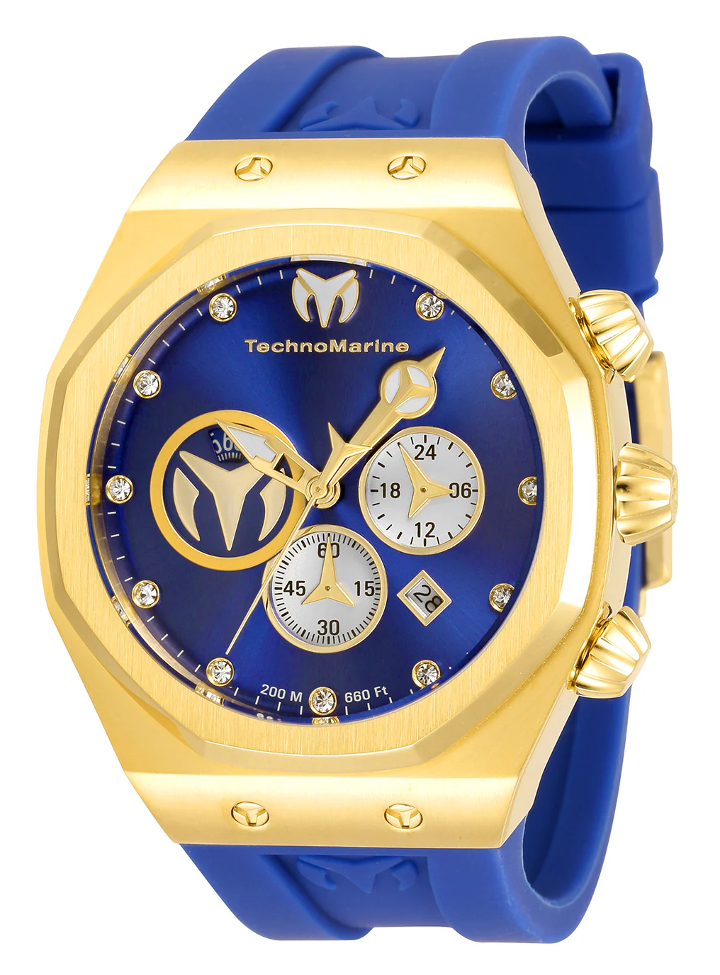 TechnoMarine Men's 45mm Reef Sun Quartz Chronograph Silicone Strap Watch - Image 5