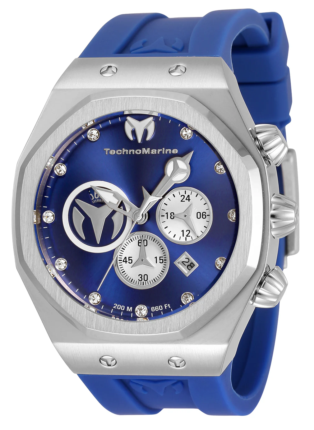 TechnoMarine Men's 45mm Reef Sun Quartz Chronograph Silicone Strap Watch - Image 7