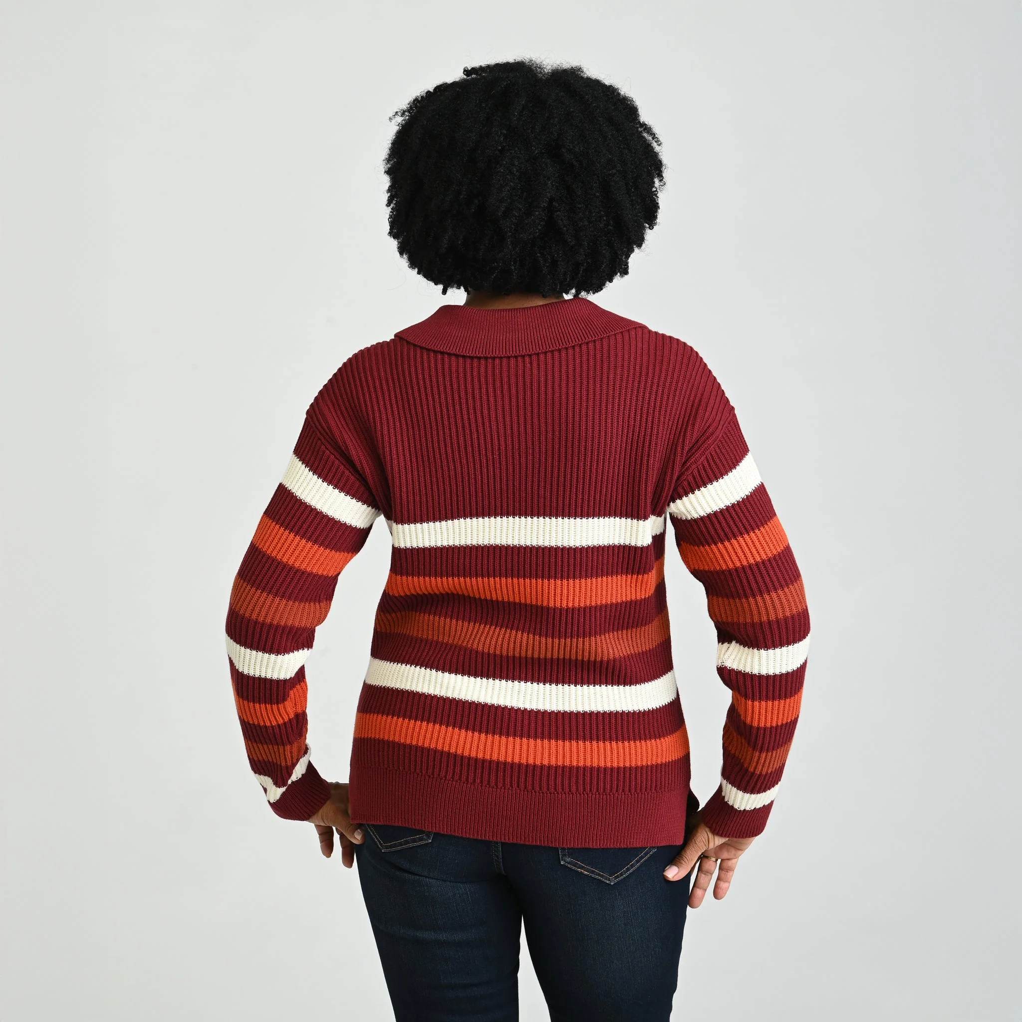 Christopher & Banks Textured Stitch Striped Sweater - Image 3
