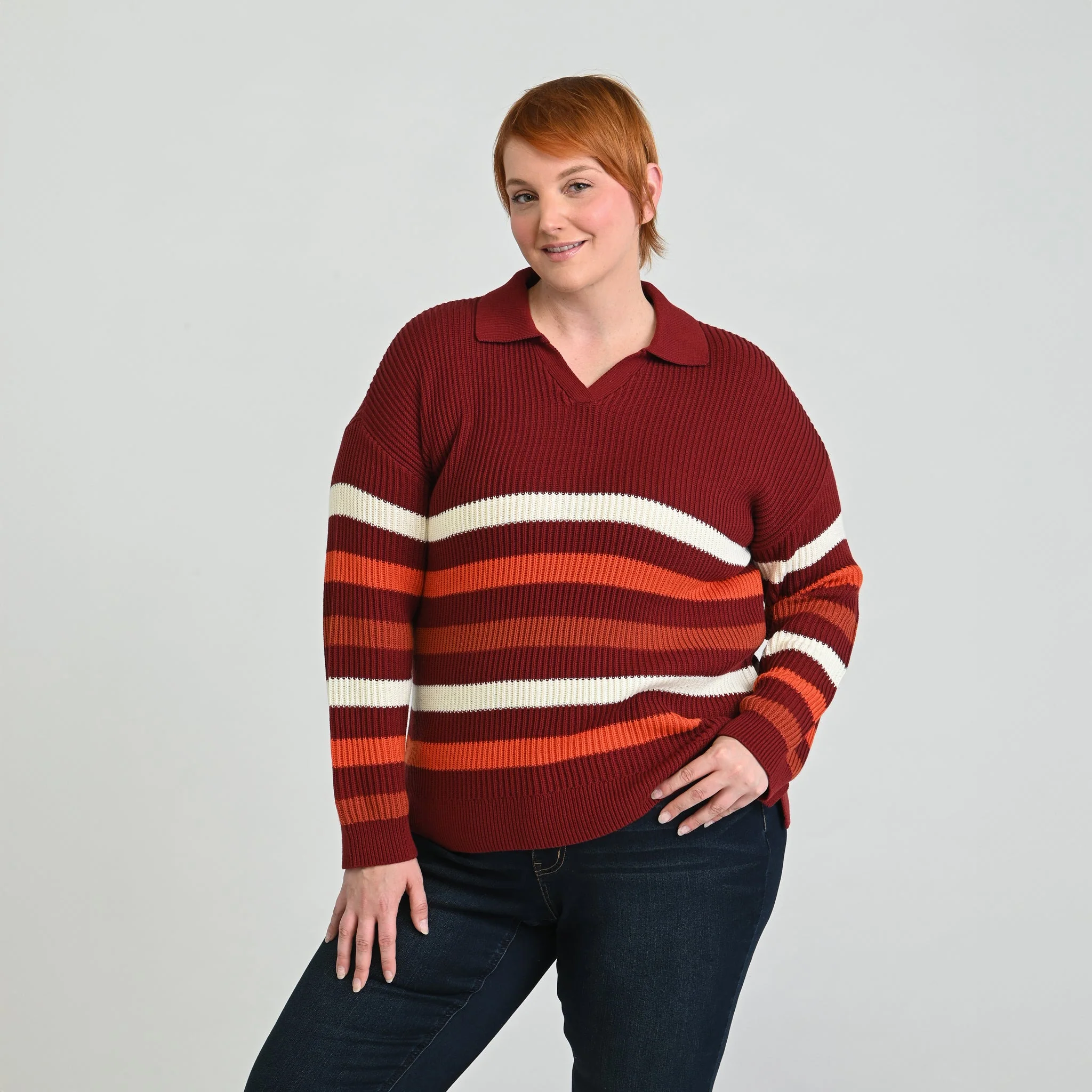 Christopher & Banks Textured Stitch Striped Sweater - Image 6