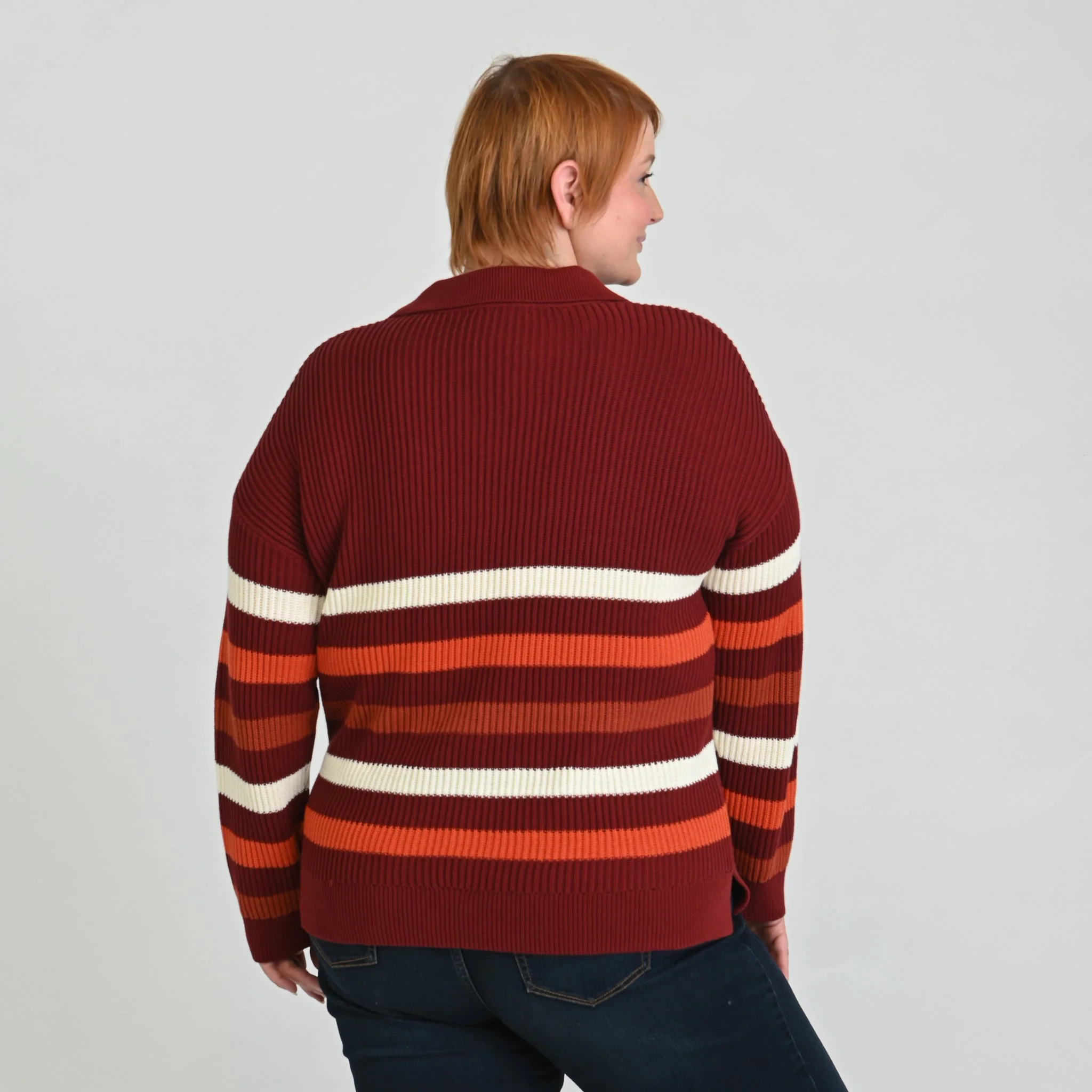 Christopher & Banks Textured Stitch Striped Sweater - Image 7