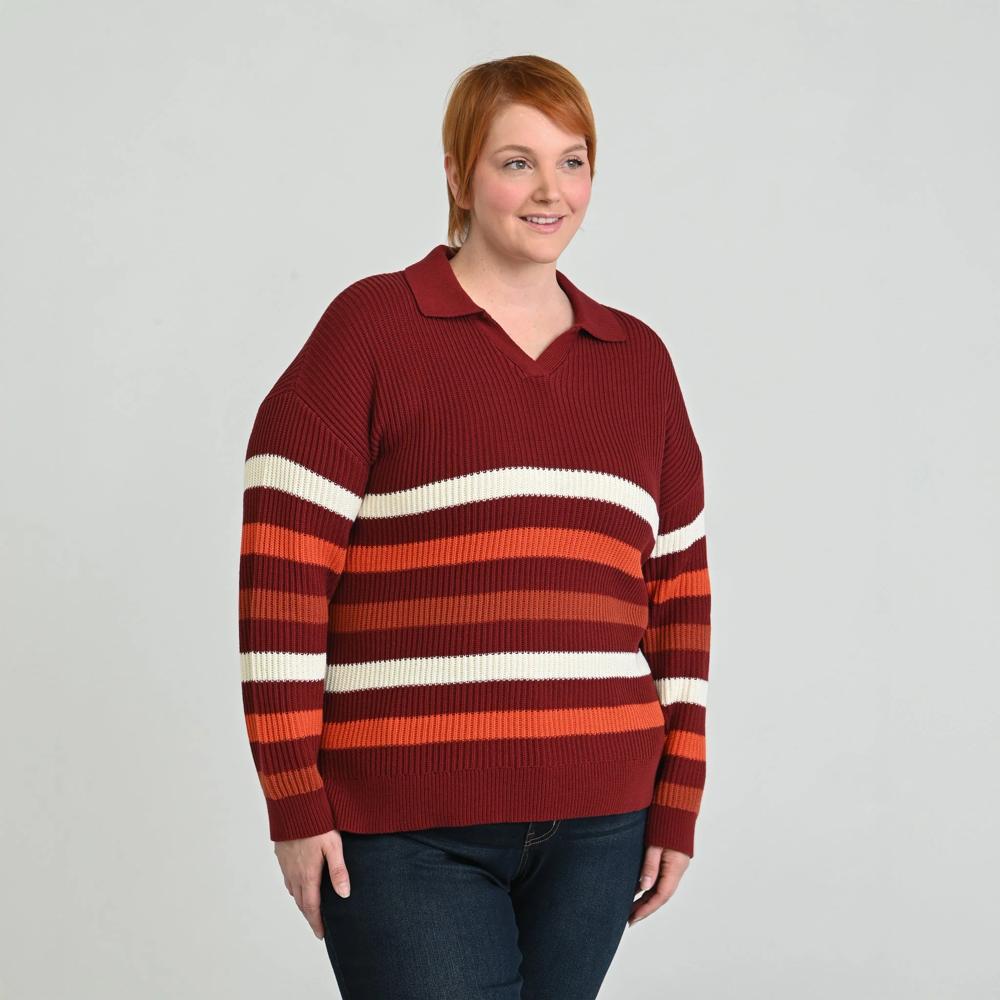 Christopher & Banks Textured Stitch Striped Sweater - Image 8
